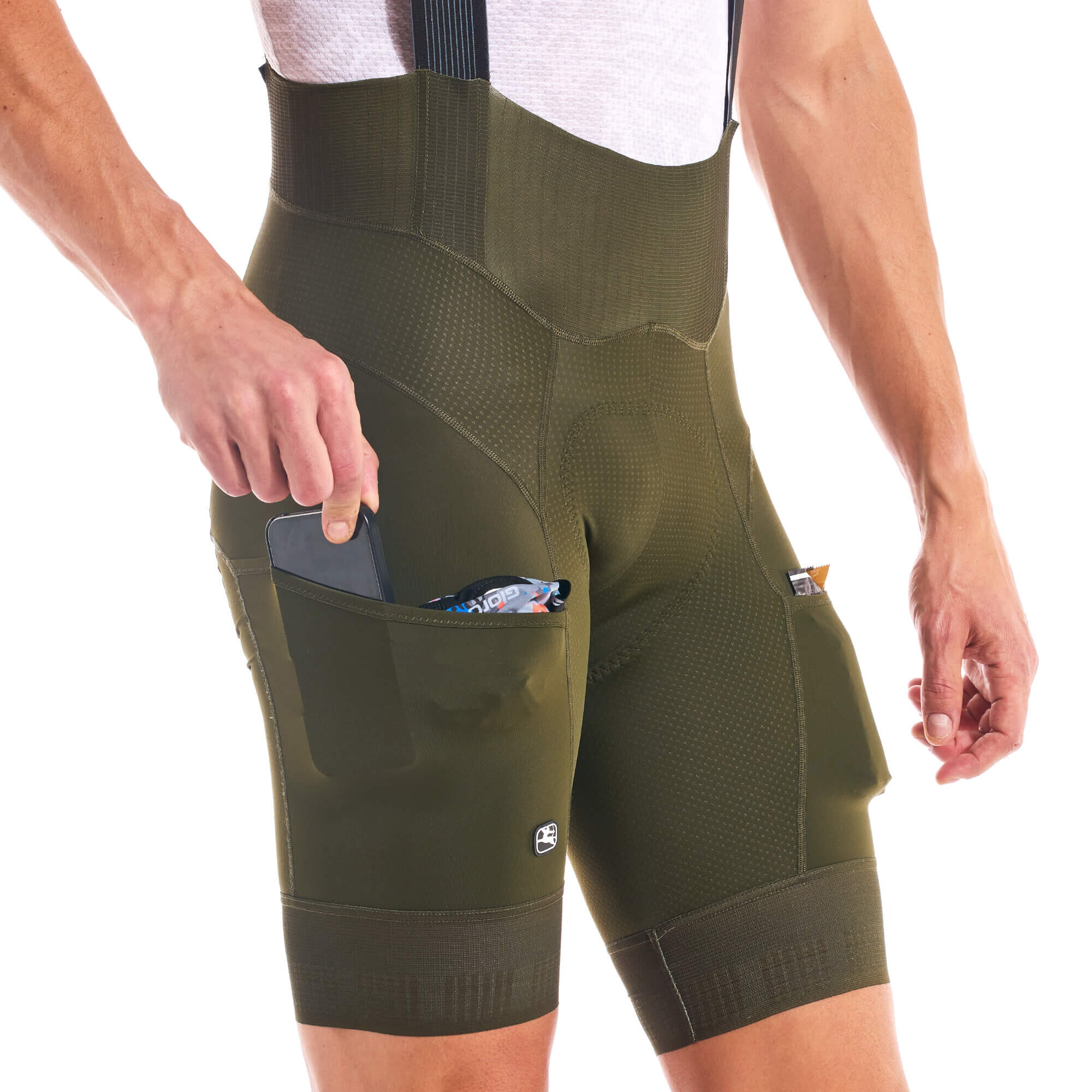 Giordana Men's FR-C Pro Cargo Bib Short - Olive Green 2/4