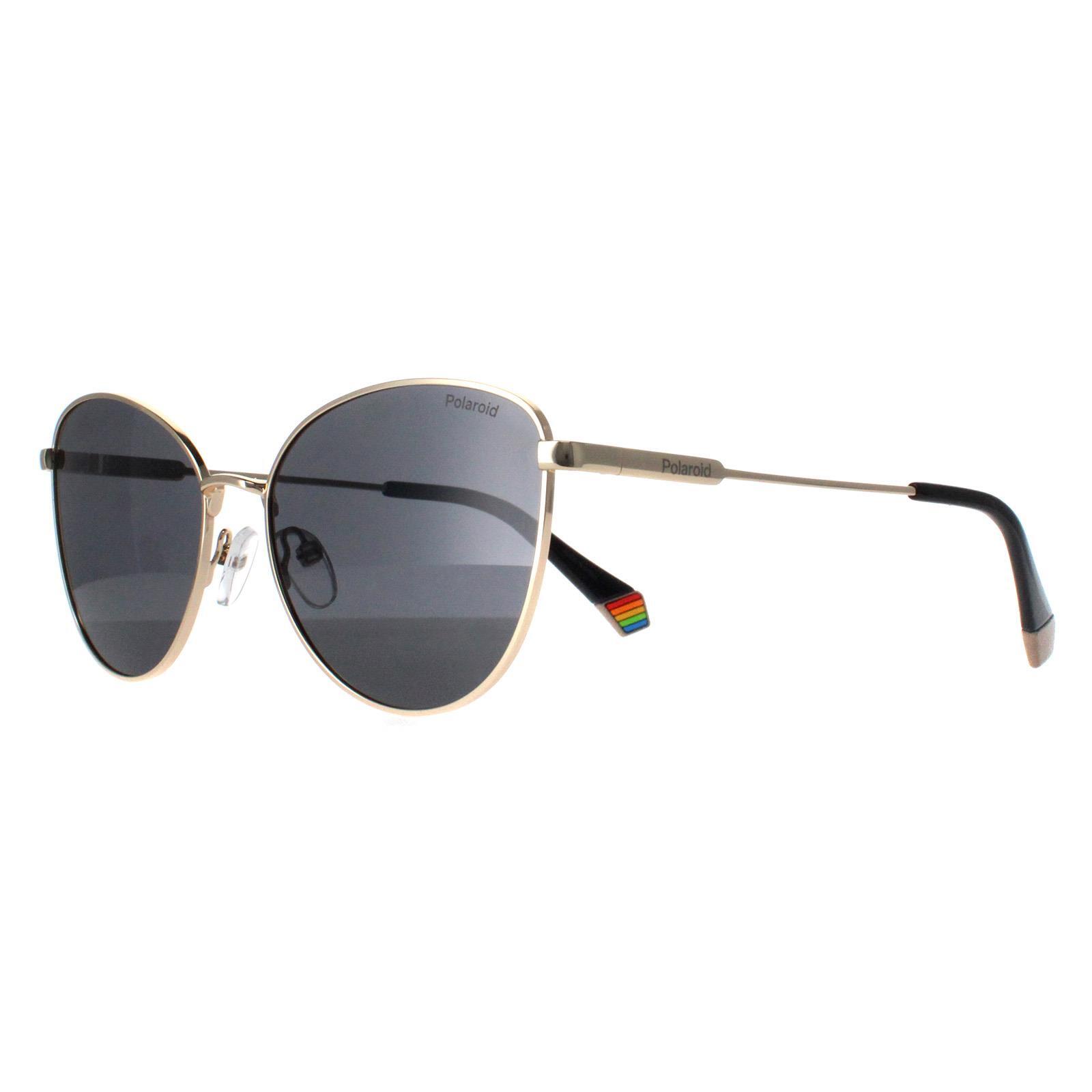 Polaroid Cat Eye Womens Gold Grey Polarized PLD 6188/S 2/4
