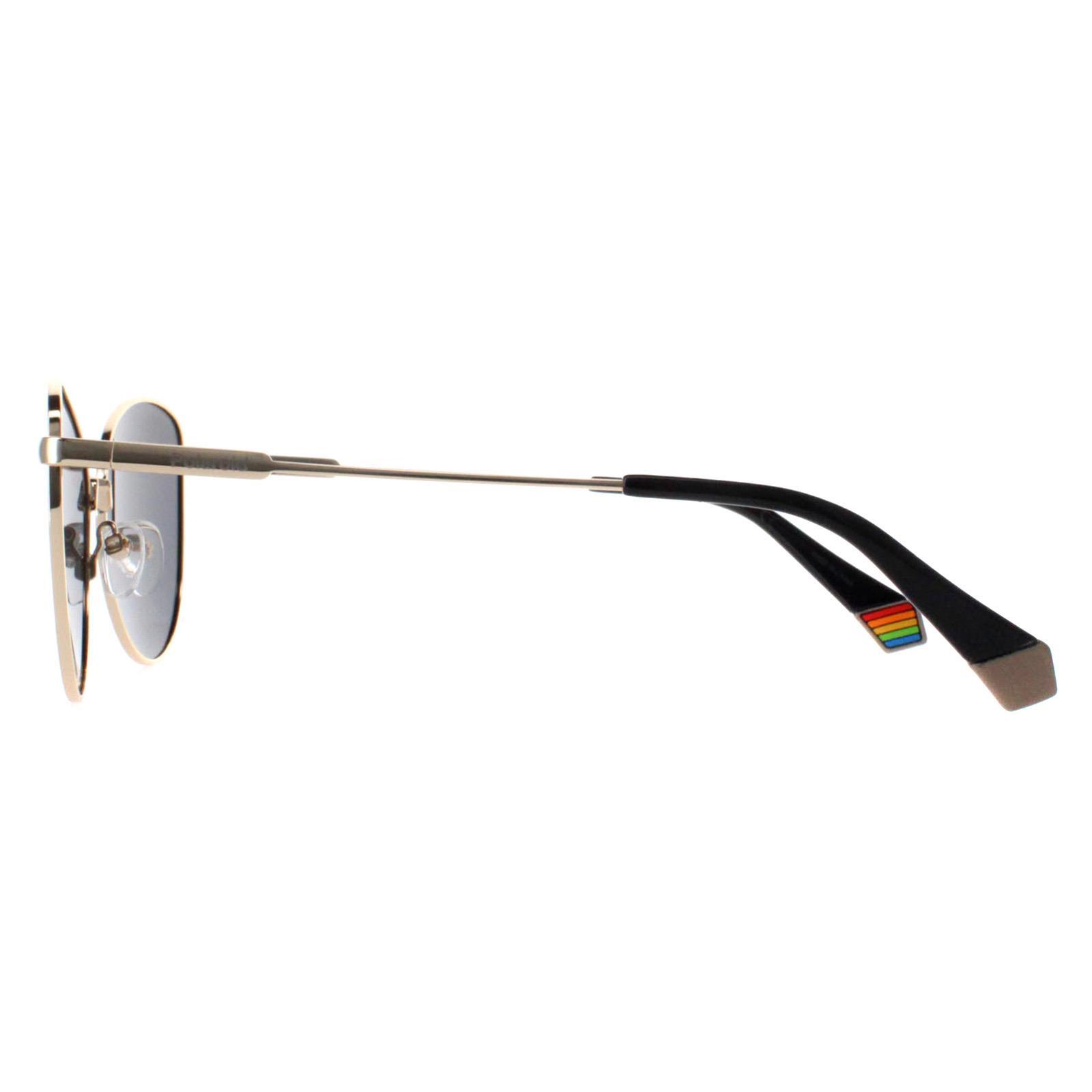 Polaroid Cat Eye Womens Gold Grey Polarized PLD 6188/S 3/4