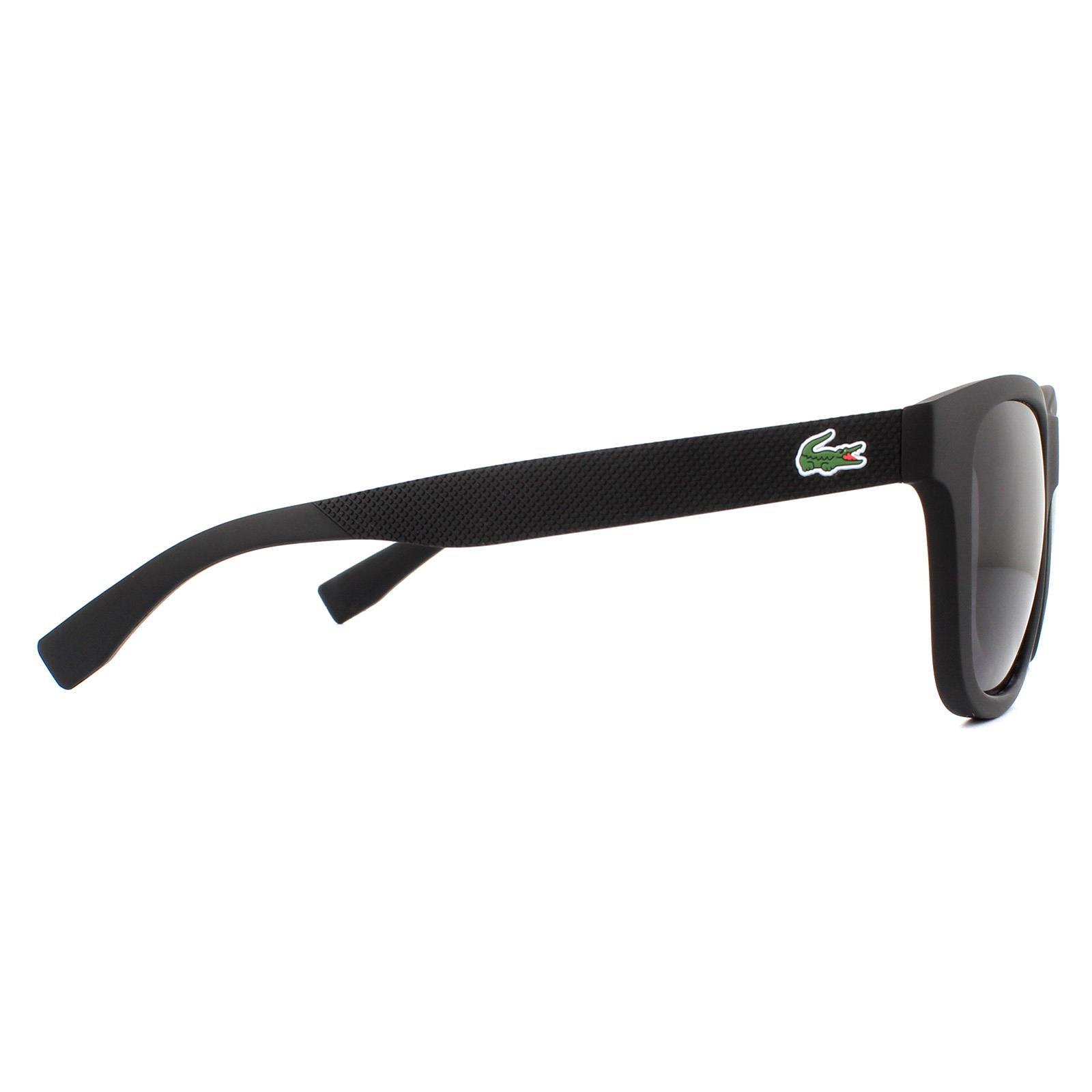 Lacoste Square Mens Matte Black Grey Sunglasses 4/4