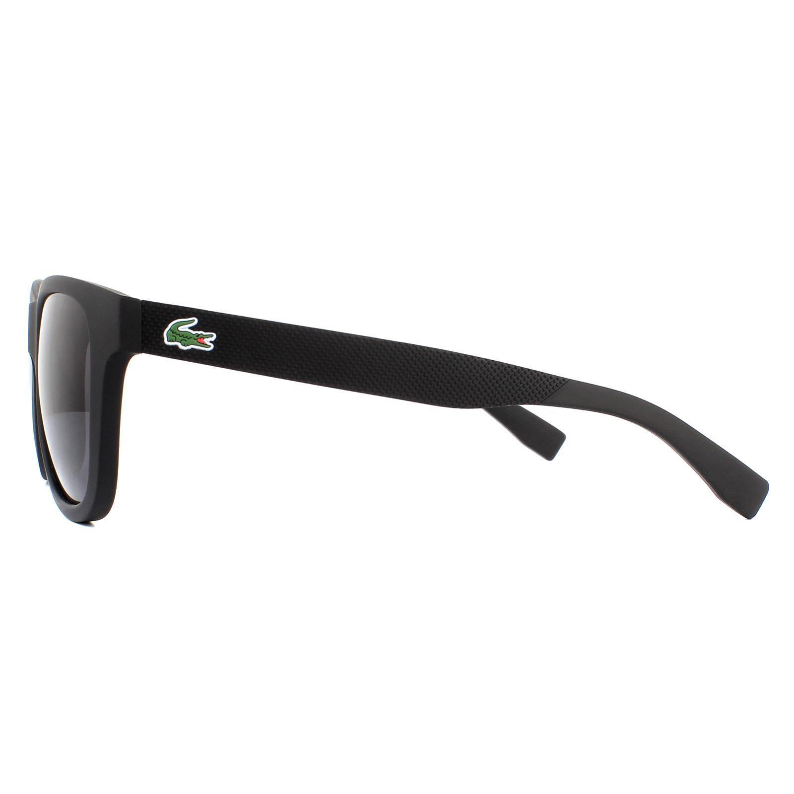 Lacoste Square Mens Matte Black Grey Sunglasses 3/4