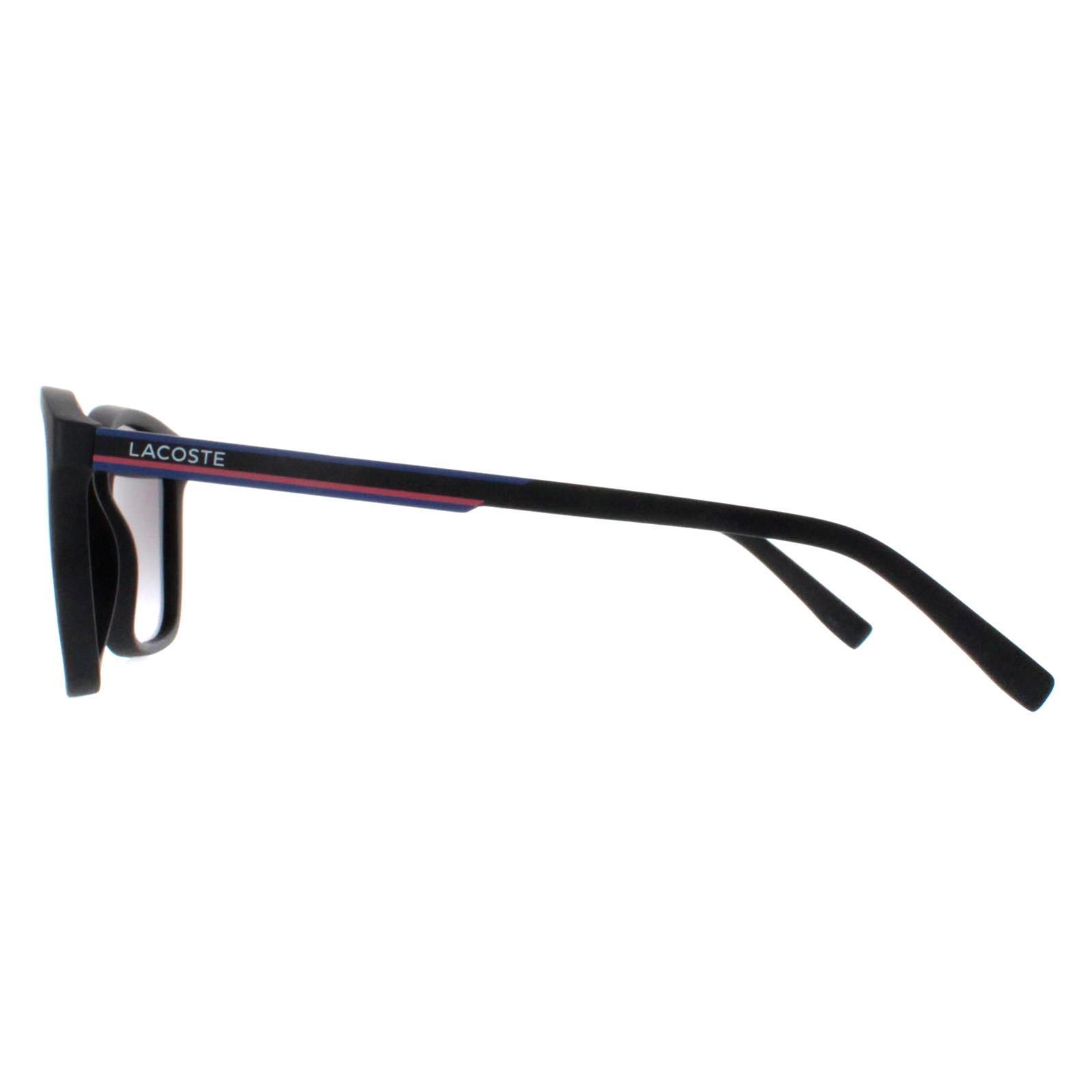 Lacoste Square Mens Matte Black Grey Gradient L947S 3/4