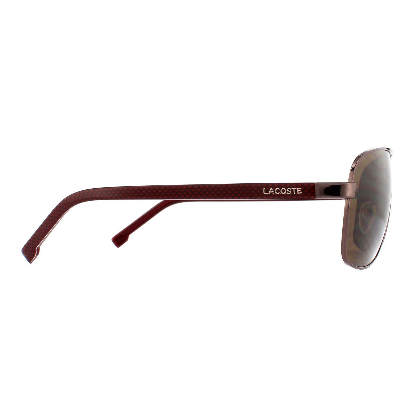 Lacoste Aviator Mens Brown Brown Gradient Sunglasses 4/4