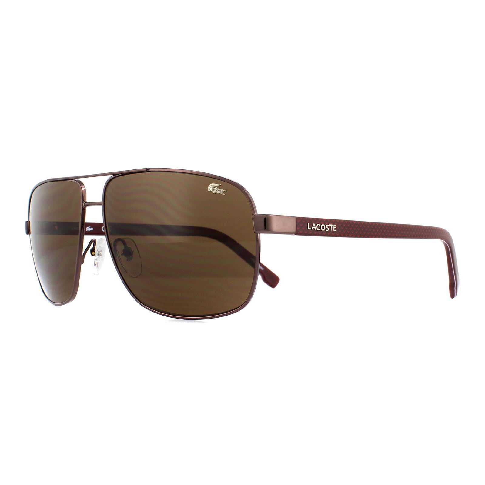 Lacoste Aviator Mens Brown Brown Gradient Sunglasses 2/4
