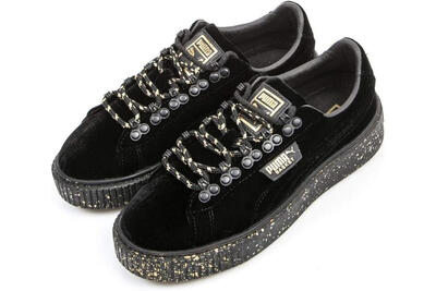 Damesschoenen puma basket platform velvet