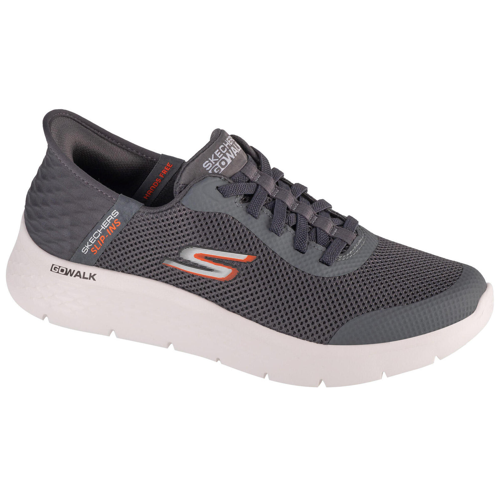 Skechers - Sneakers Pour Hommes Slip-ins: Go Walk Flex - Hands Up - Chaussures De Sport - Blanc|gris - 41 - Decathlon