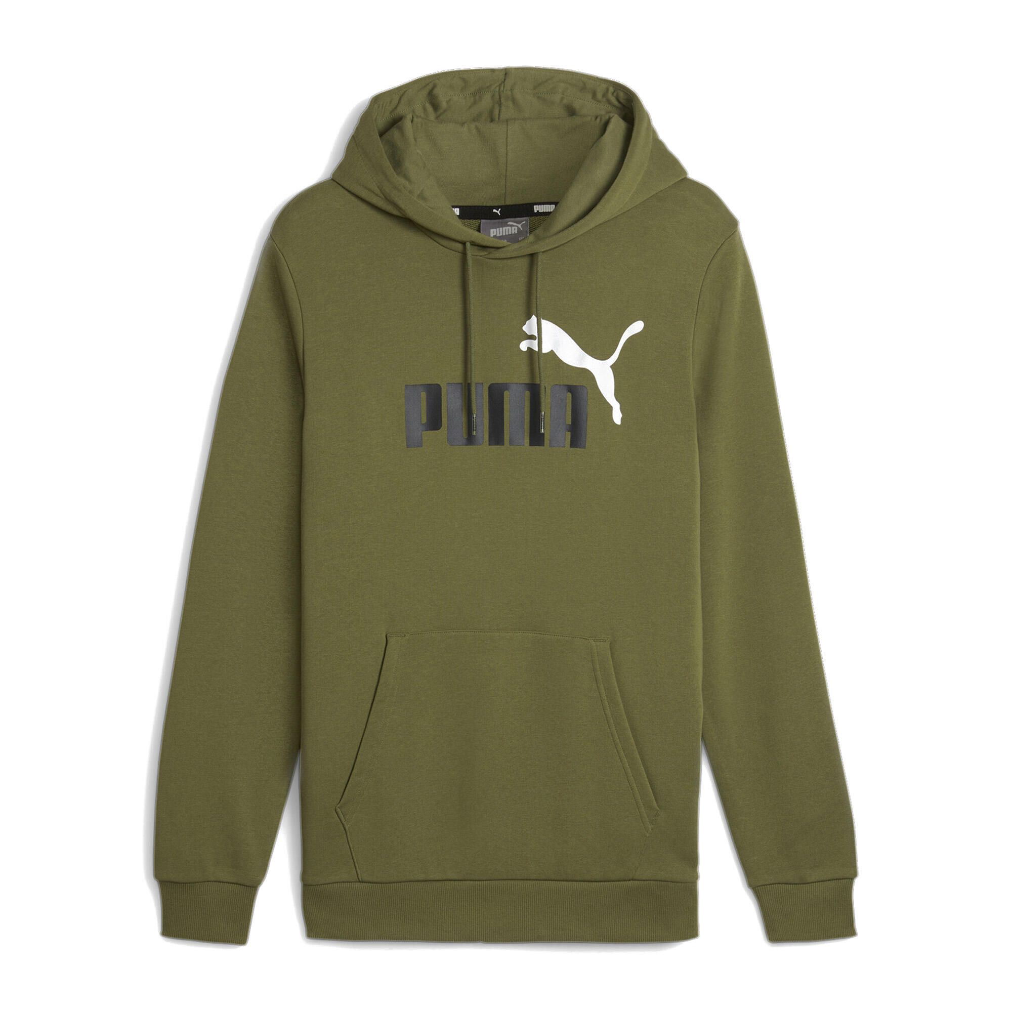Puma - Sweat À Capuche Bicolore Puma Essentials+ Big Logo Tr Pour Hommes - Sweat-shirt - Vert - 40 M - Decathlon