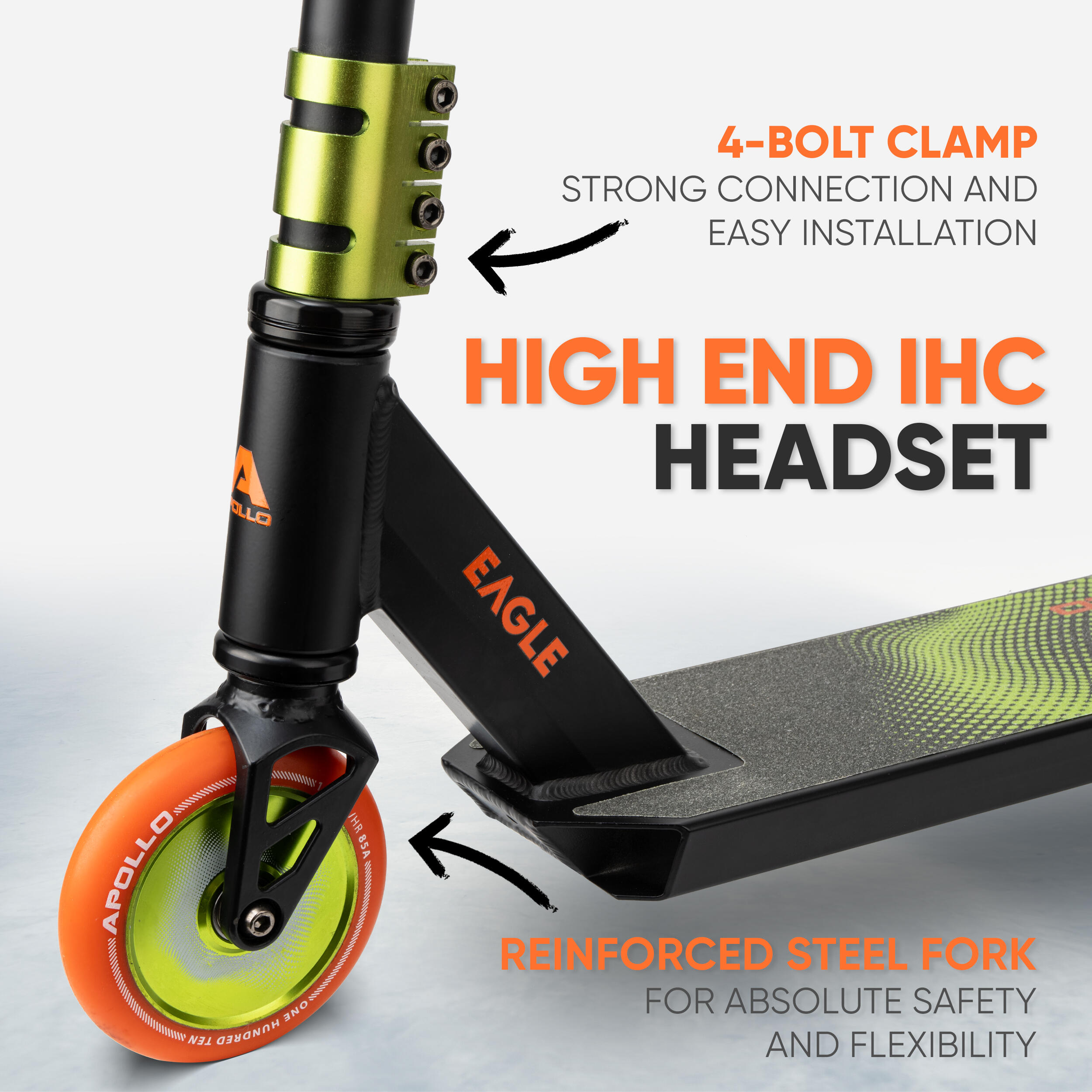 Stunt Scooter 'Eagle' - geanodiseerde pro stuntroller met ABEC 9 kogellagers 2/7