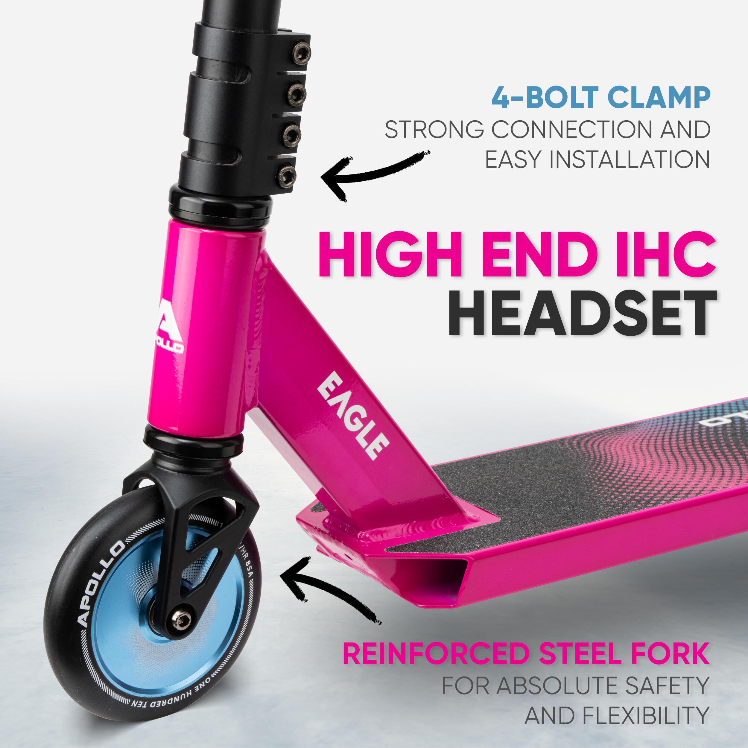 Stunt Scooter 'Eagle' - geanodiseerde pro stuntroller met ABEC 9 kogellagers 2/7