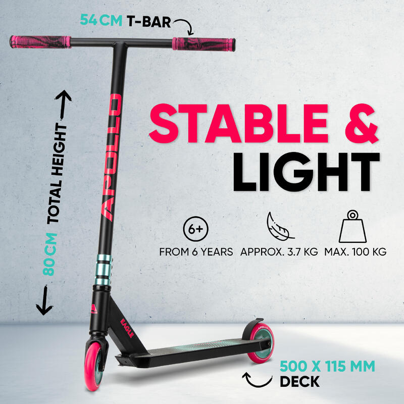 Trottinette acrobatique 'Eagle' avec roulements à billes ABEC 9