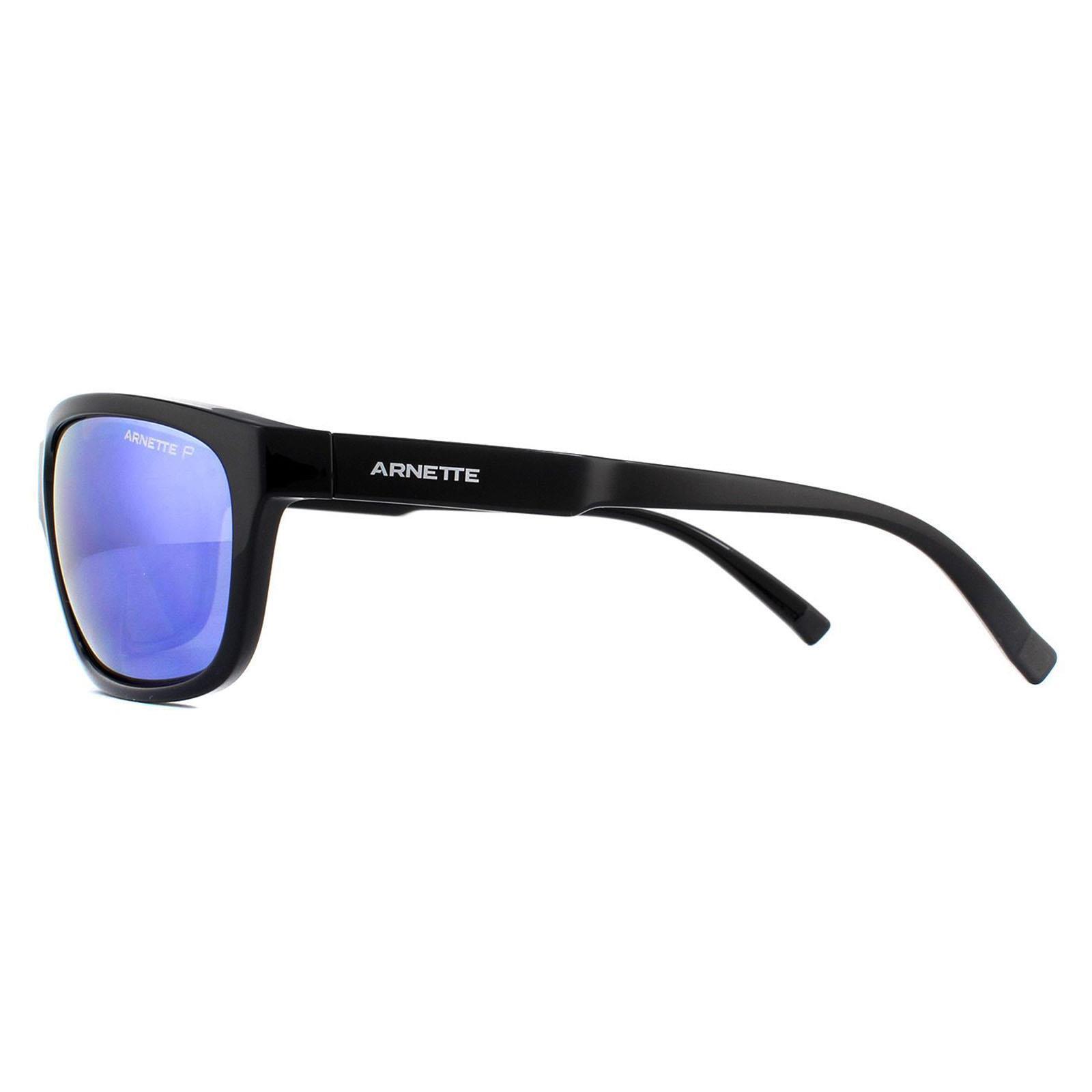 Arnette Wrap Mens Black Dark Grey Mirror Water Polarized Sunglasses 3/4