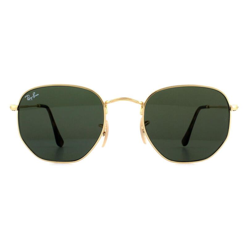 Ray Ban RB3548N zeshoekige gouden zonnebril