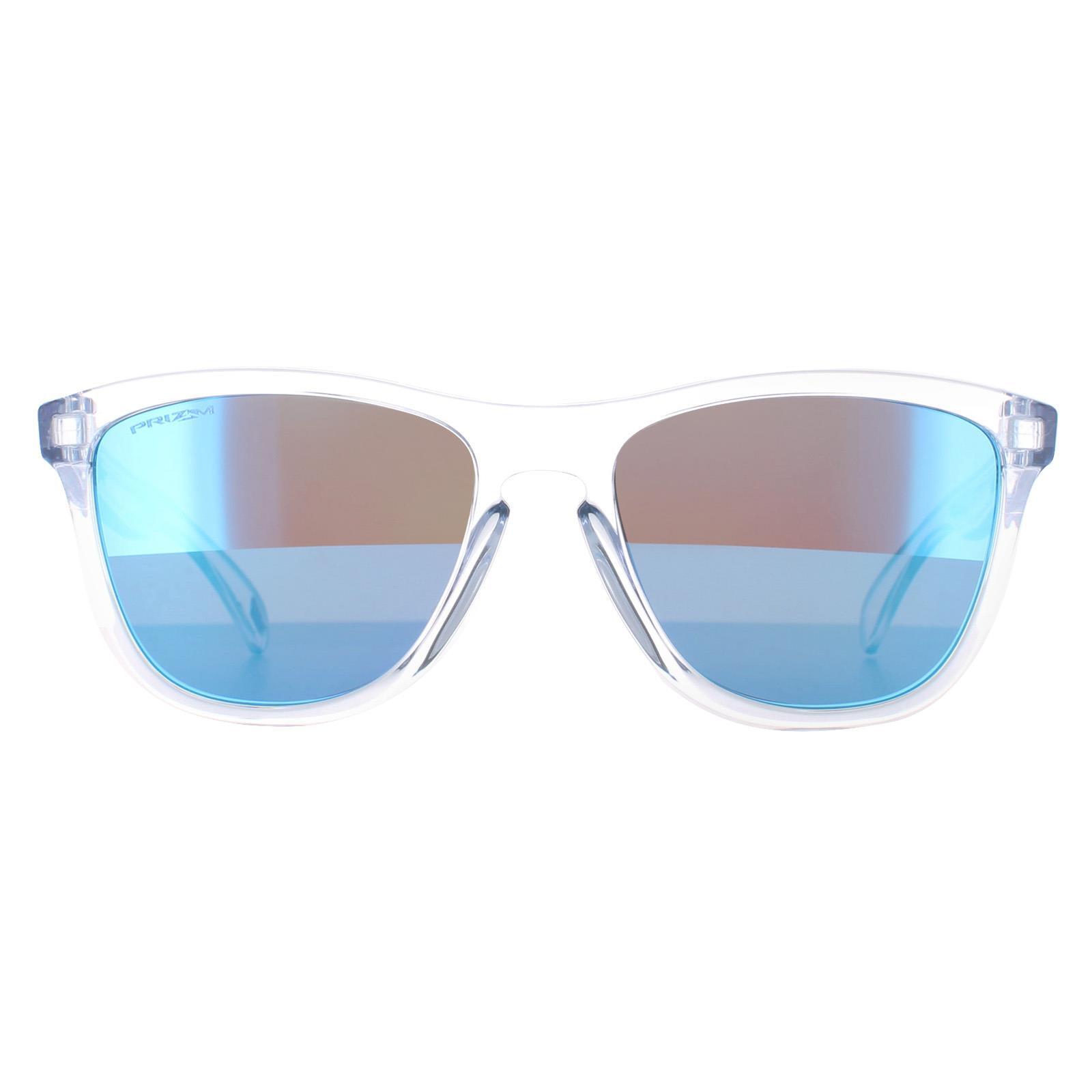 OAKLEY Oakley Rectangle Unisex Crystal Clear Prizm Sapphire Sunglasses