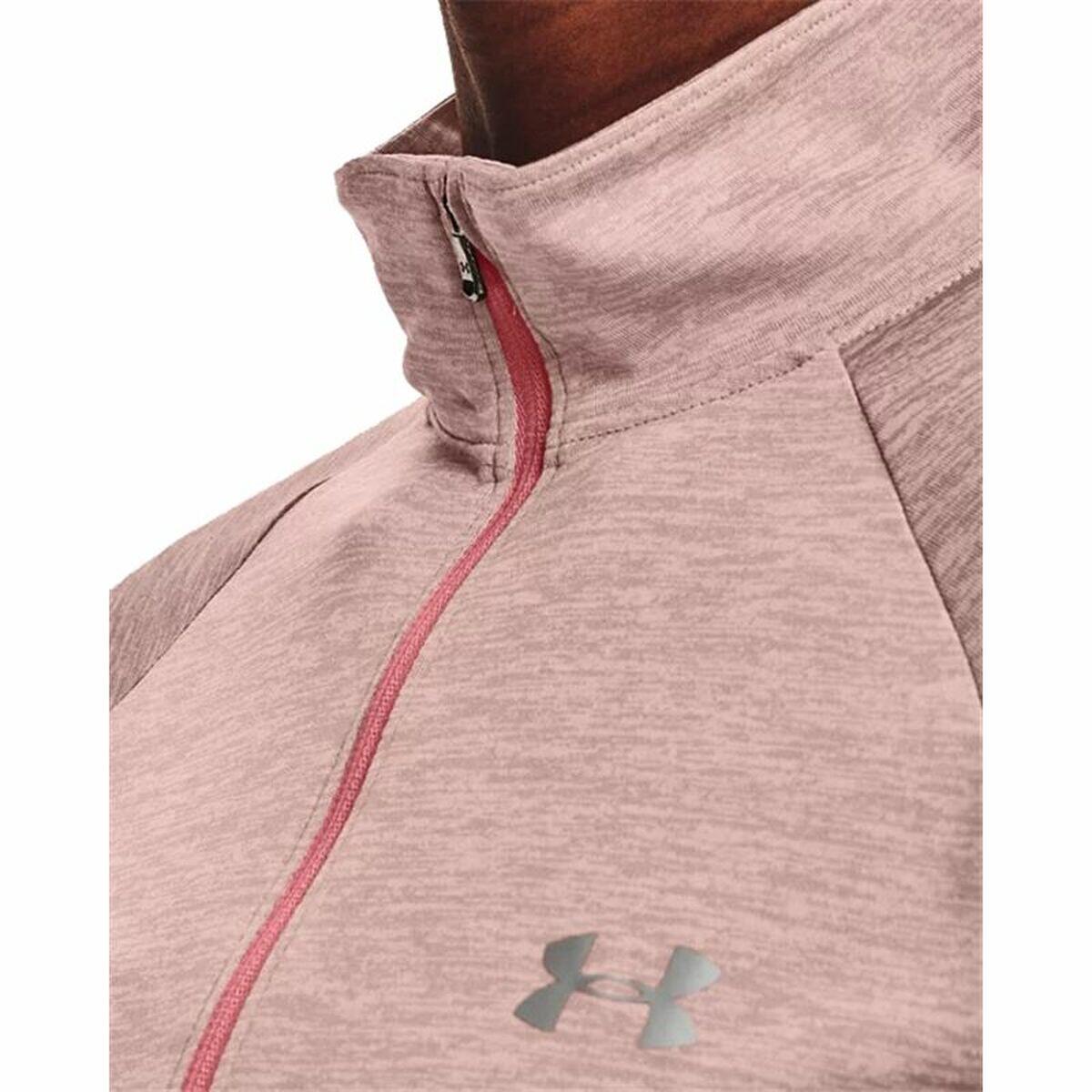 Maglia a Maniche Corte Donna Under Armour  Tech 1/2 Zip Rosa 4/5