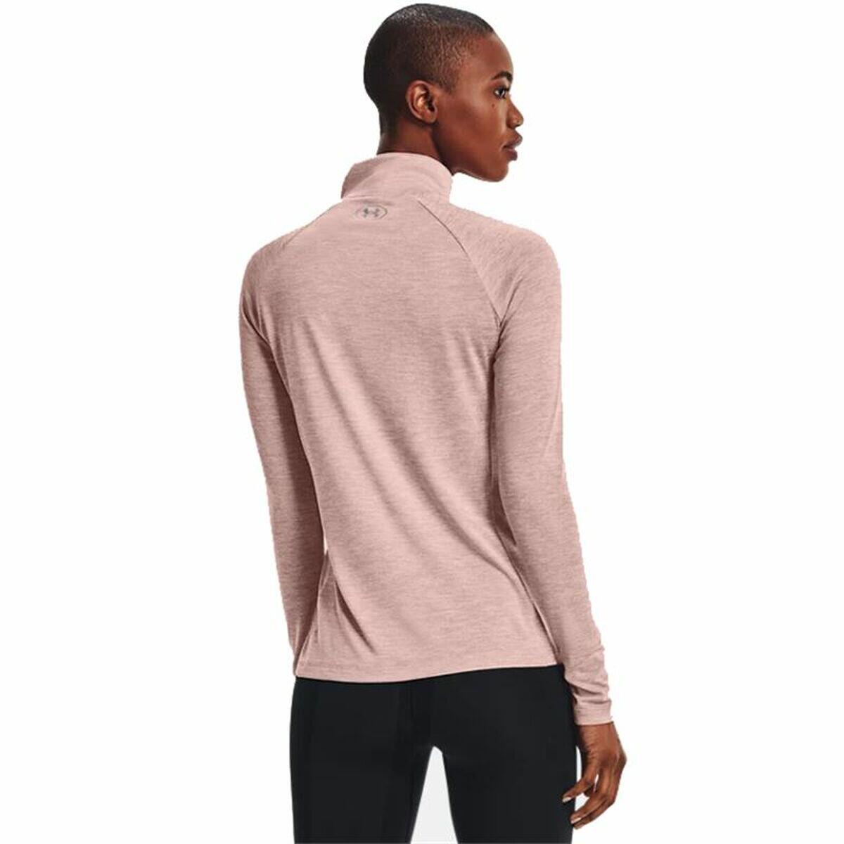 Maglia a Maniche Corte Donna Under Armour  Tech 1/2 Zip Rosa 3/5