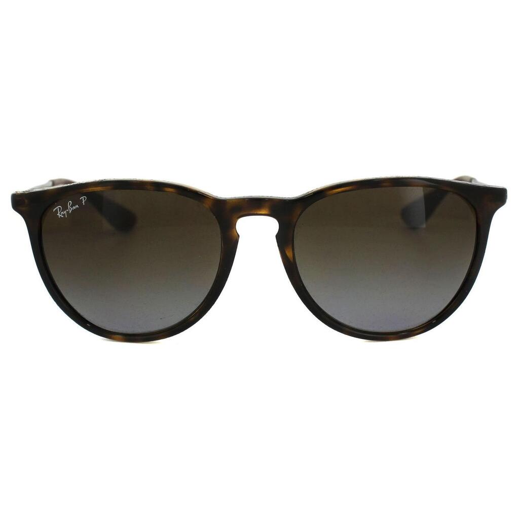 Ray-Ban Round Womens Tortoise & Gunmetal Brown Gradient Polarized Sunglasses