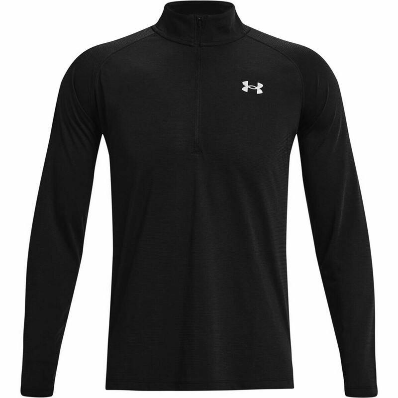 Camiseta de Manga Larga Hombre Under Armour STR Zip Negro