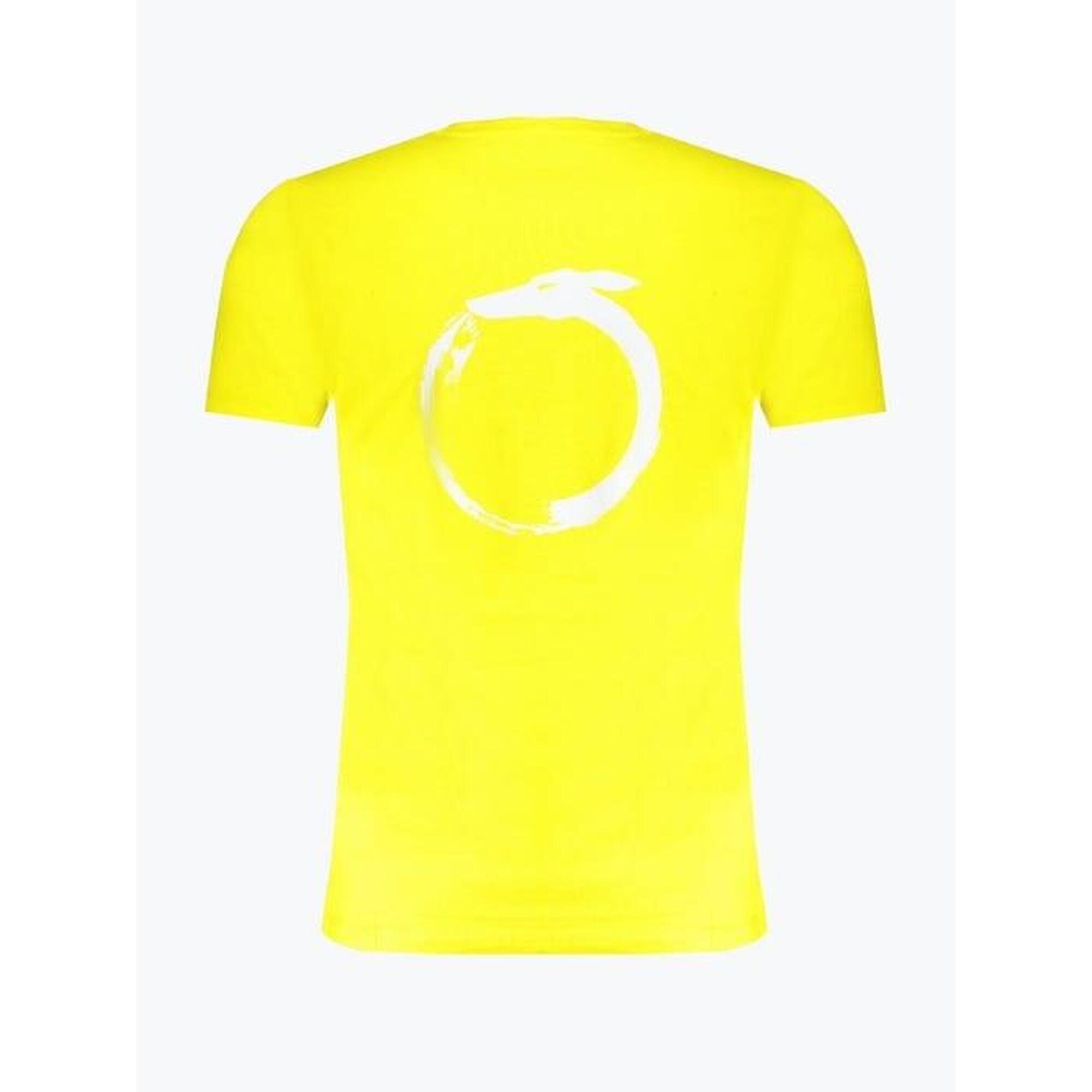 Tricou barbati din bumbac cu imprimeu cu logo, Trussardi, Galben