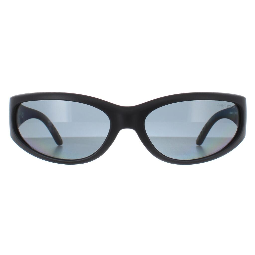 Arnette Oval Unisex Matte Black Dark Grey Polarized AN4302 Catfish