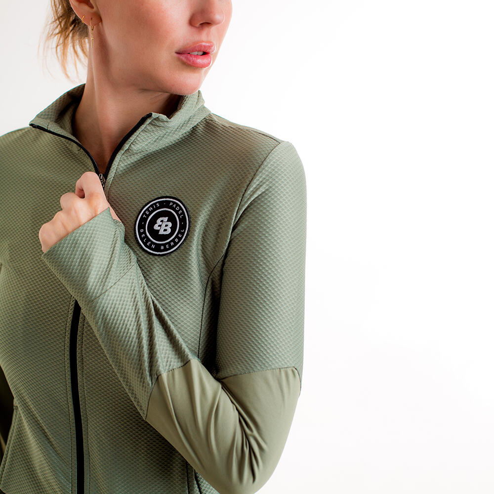 Chaqueta mujer pádel texture green 2/2