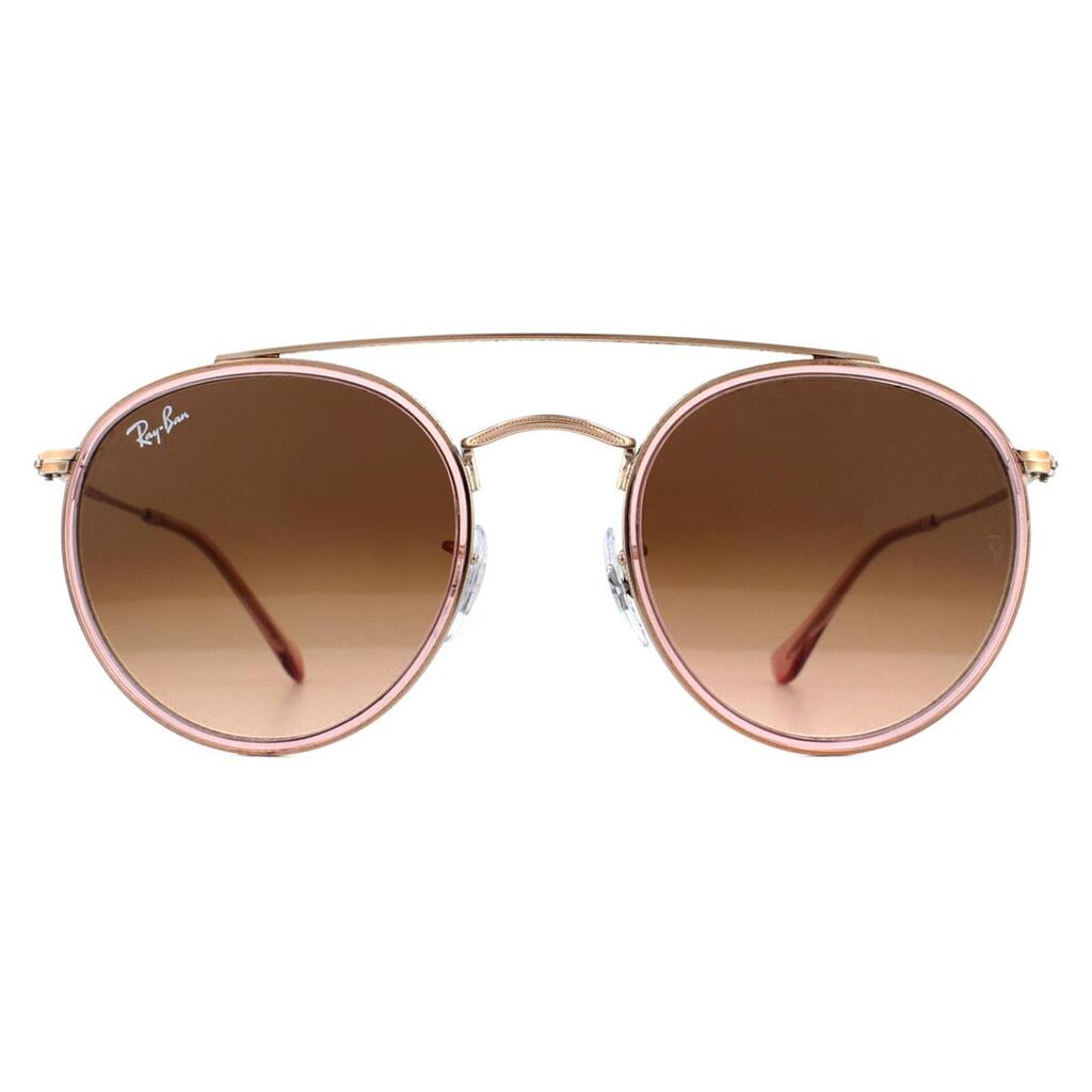 Ray-Ban Round Unisex Pink Pink Gradient Brown Sunglasses
