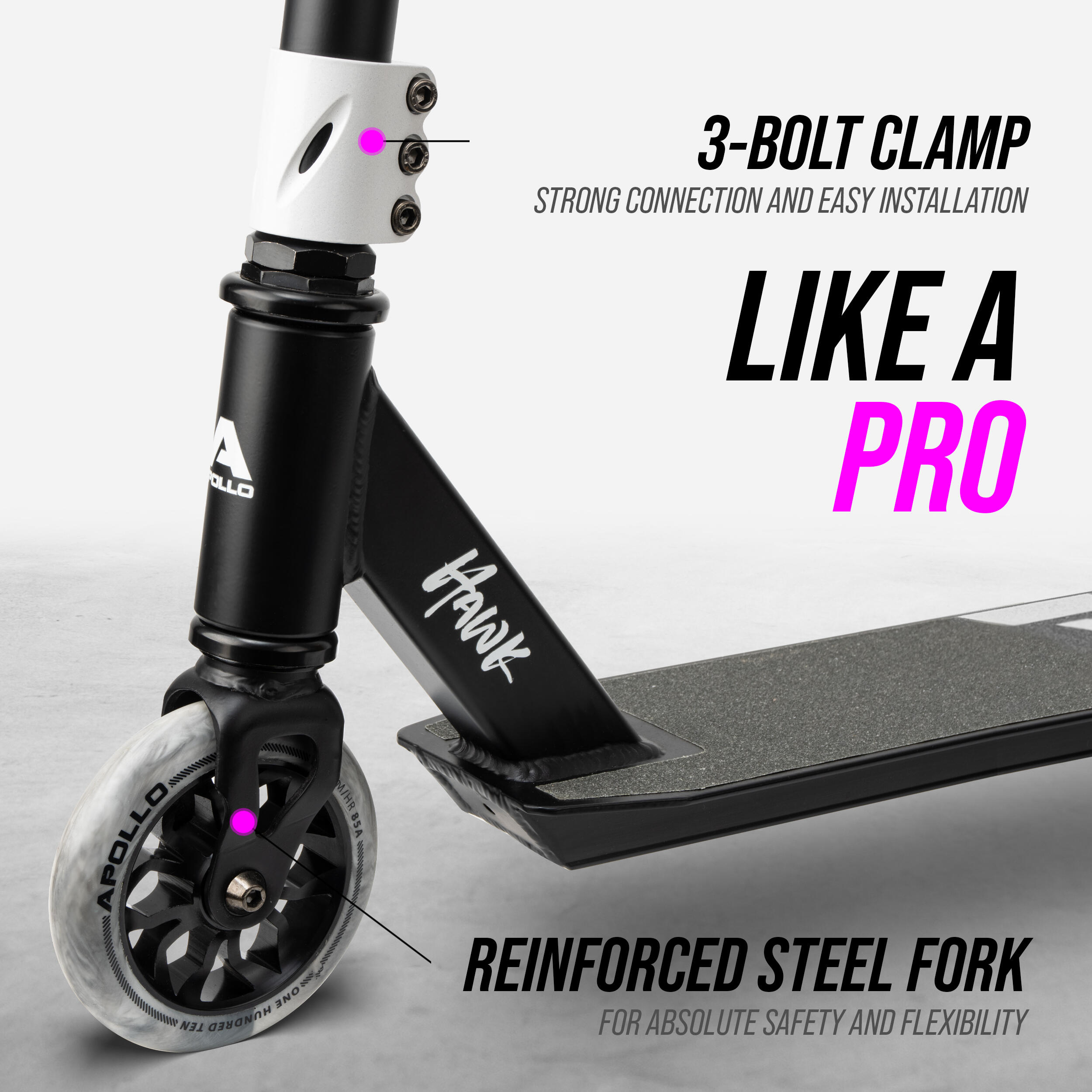 Stuntscooter 'Hawk' - Freestyle Kickscooter voor kinderen en volwassenen 2/7