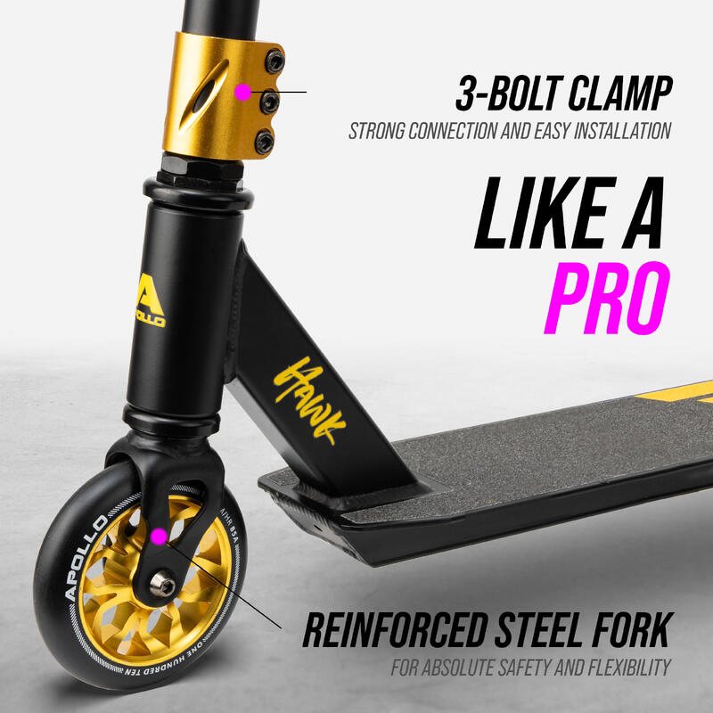 Trottinette freestyle 'Hawk' - Kickscooter freestyle pour enfants et adultes