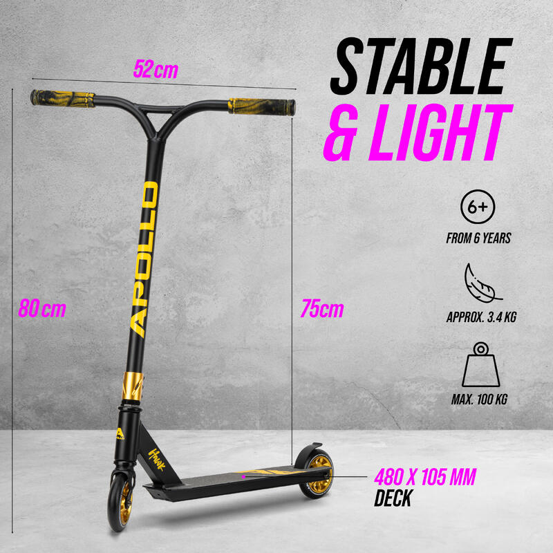 Trottinette freestyle 'Hawk' - Kickscooter freestyle pour enfants et adultes