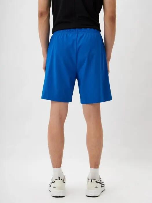 Pantaloni scurti barbati cu croiala Regular fit si imprimeu cu logo, Albastru 2/4