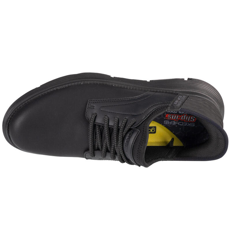 Pantofi Skechers bărbați Slip-ins piele netedă neagră