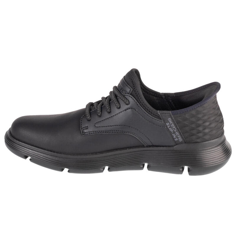 Pantofi Skechers bărbați Slip-ins piele netedă neagră
