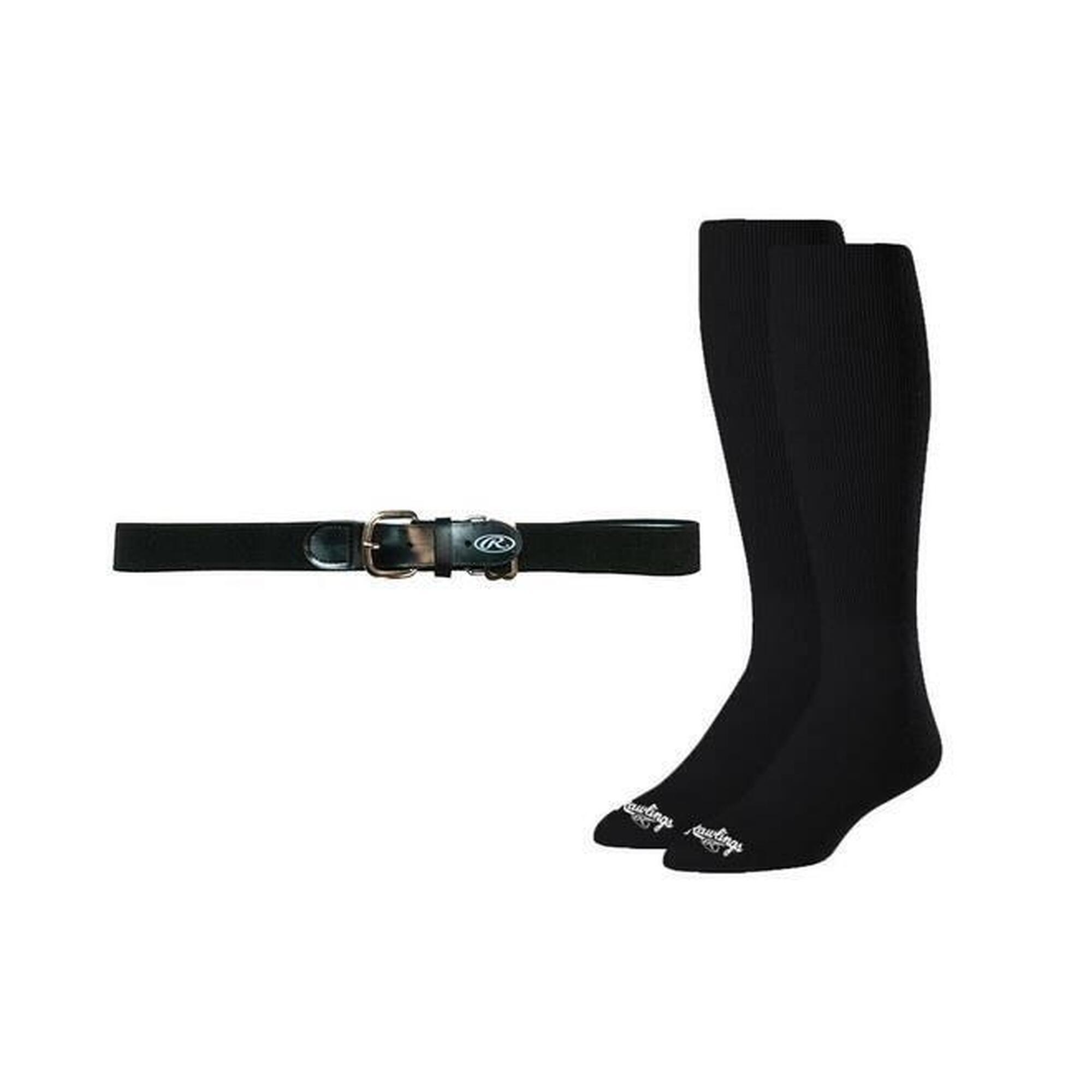 Rawlings - Rawlings Baseball Belt & Sock Combo L Black - Chaussettes - Noir - Grand - Decathlon