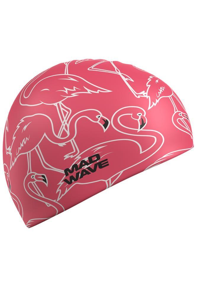 MAD WAVE Touca de natação de silicone FLAMINGO