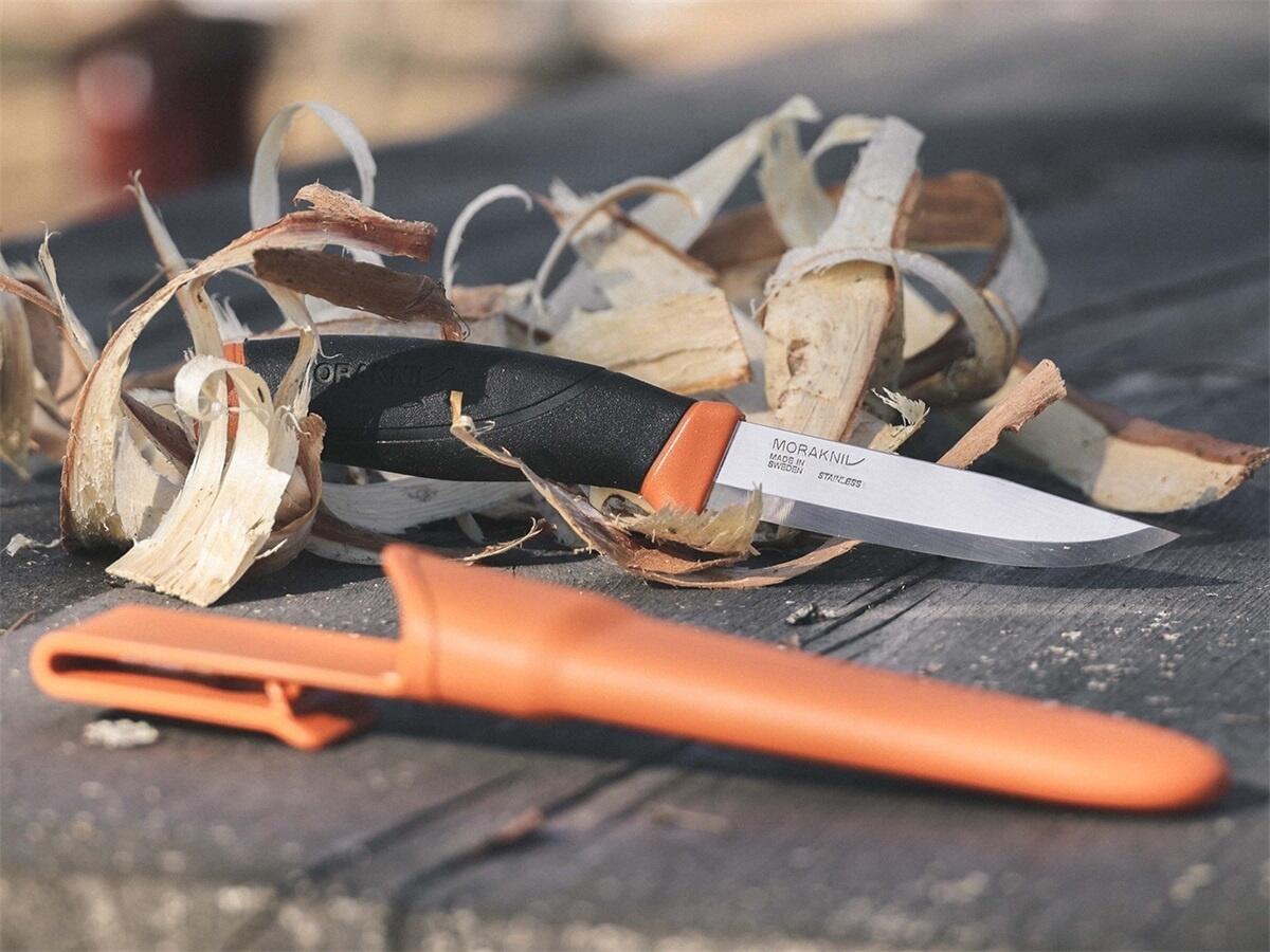 MoraKniv Couteau d'extérieur Companion MG en acier inoxydable - Leaf Orange 4/4