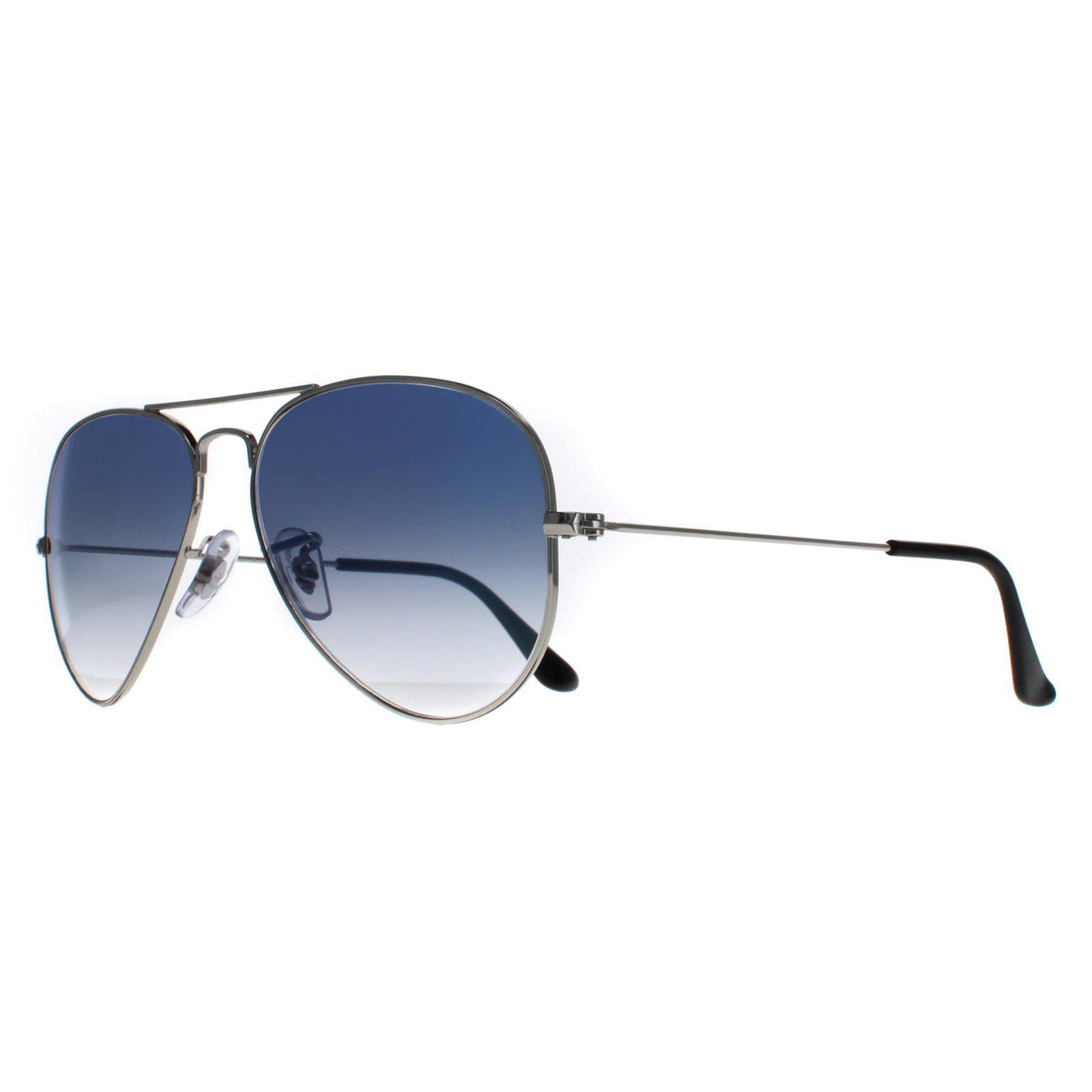 Ray-Ban Aviator Mens Silver Gradient Light Blue Sunglasses 2/4