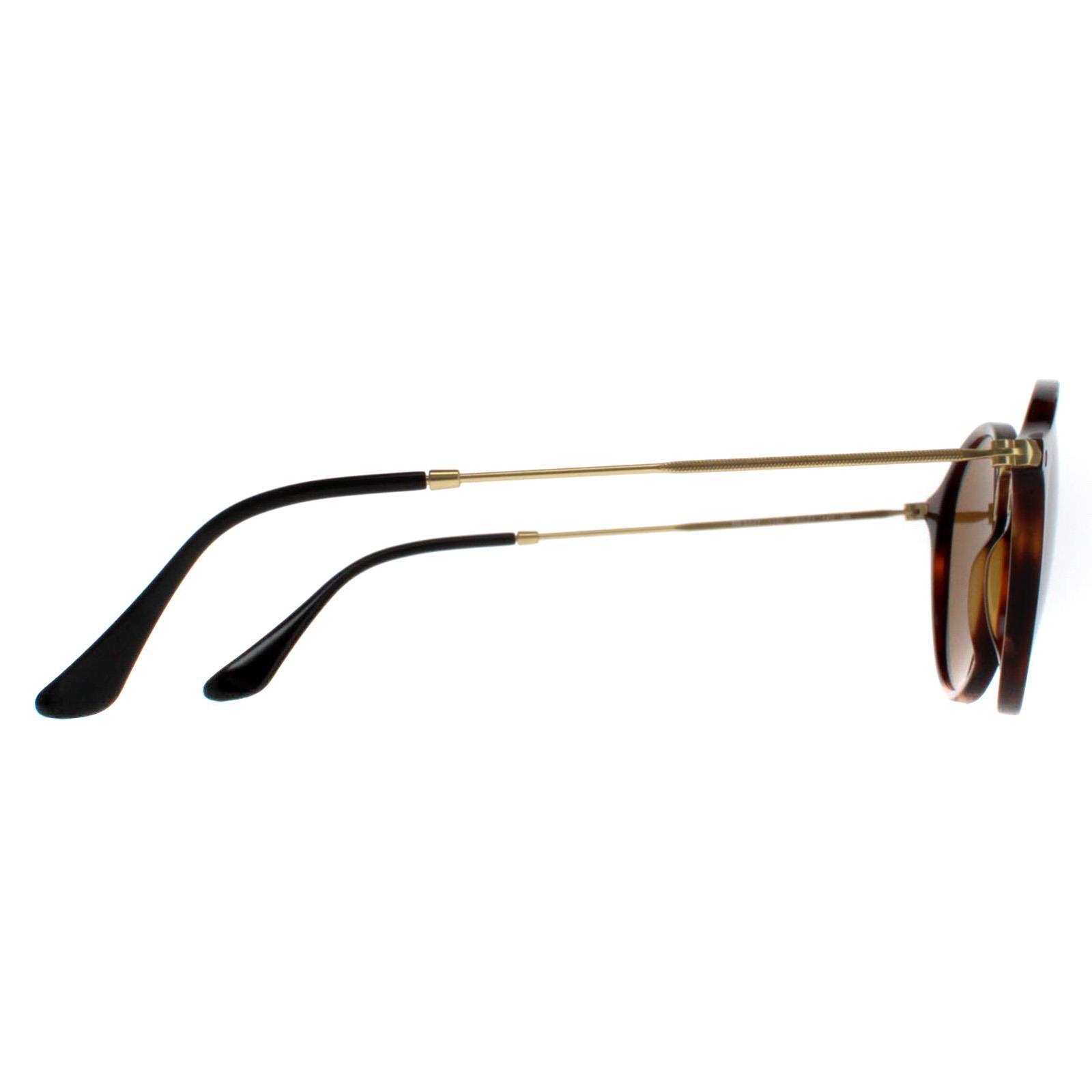 Ray-Ban Round Unisex Tortoise & Gold Brown Sunglasses 4/4