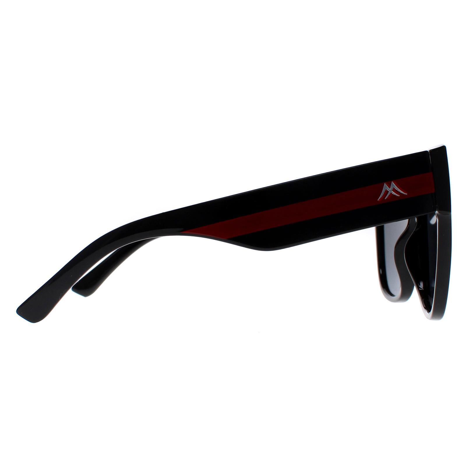 Montana Square Womens Shiny Black Red Grey Polarized MP73 4/4