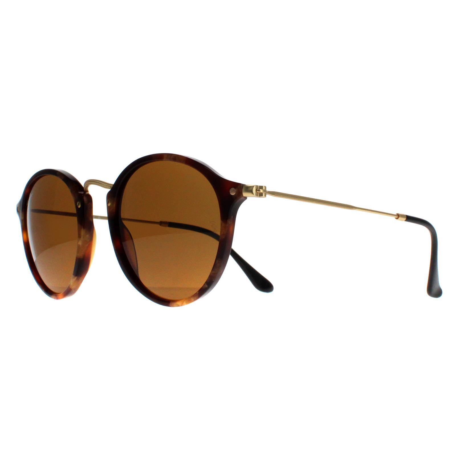 Ray-Ban Round Unisex Tortoise & Gold Brown Sunglasses 2/4