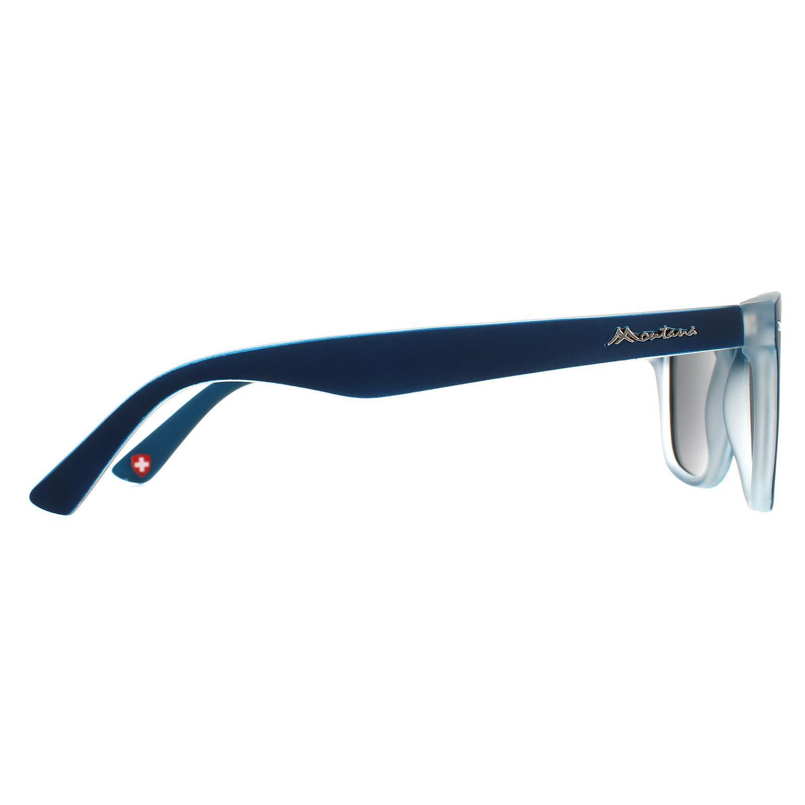 Montana Square Unisex Navy Blue Rubbertouch Grey Polarized Sunglasses 4/4