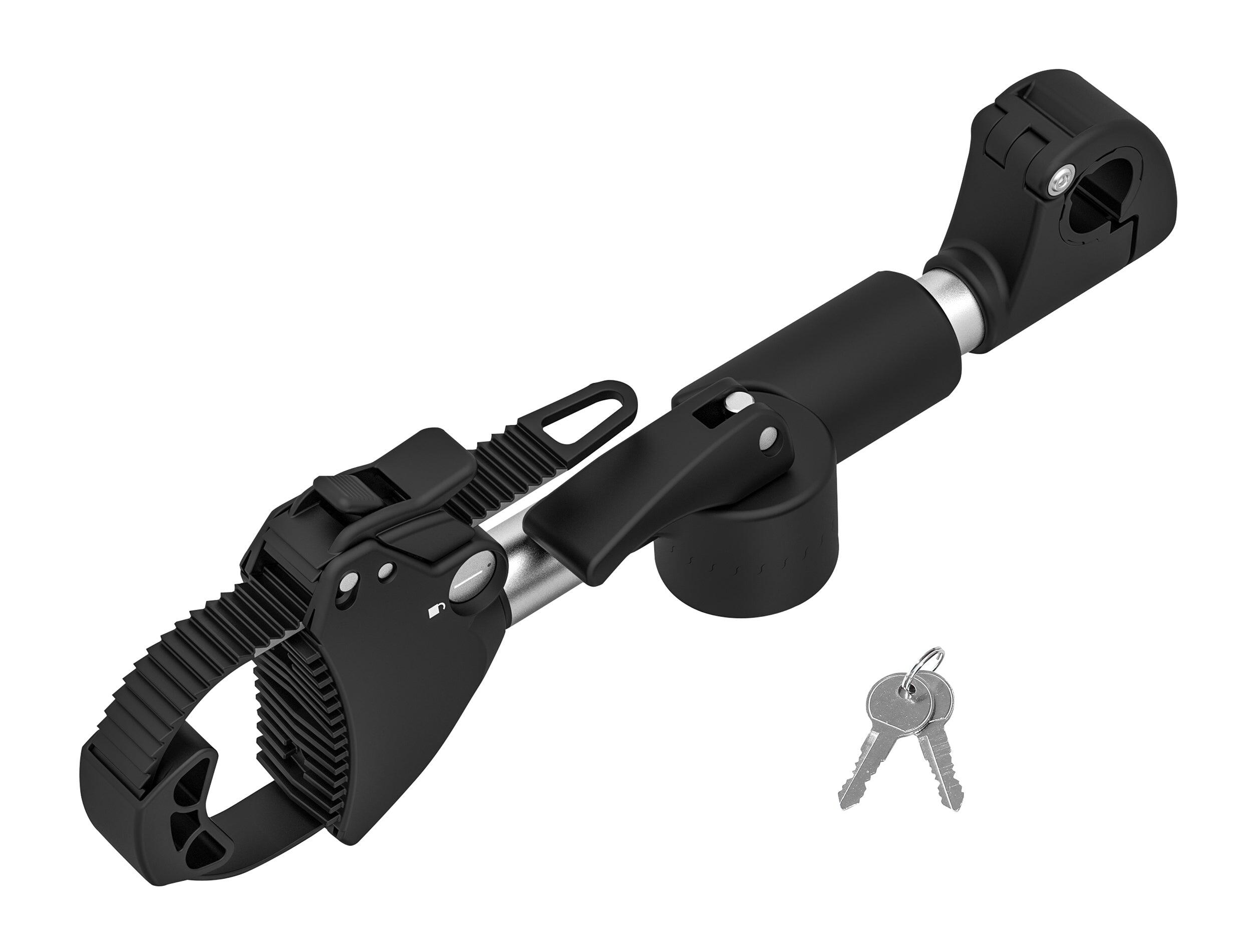 PORTE-VÉLO EUFAB: FIXE-CADRE À STRAP INCLINABLE AMOVIBLE Ø 25 + 30 MM ET ANTIVOL 1/7