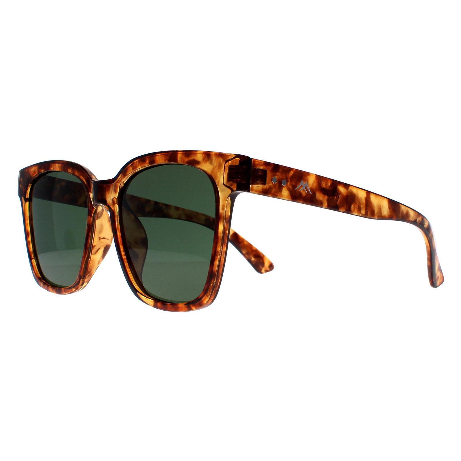 Montana Square Unisex Shiny Havana Soft Demi Green Polarized MP72 2/4