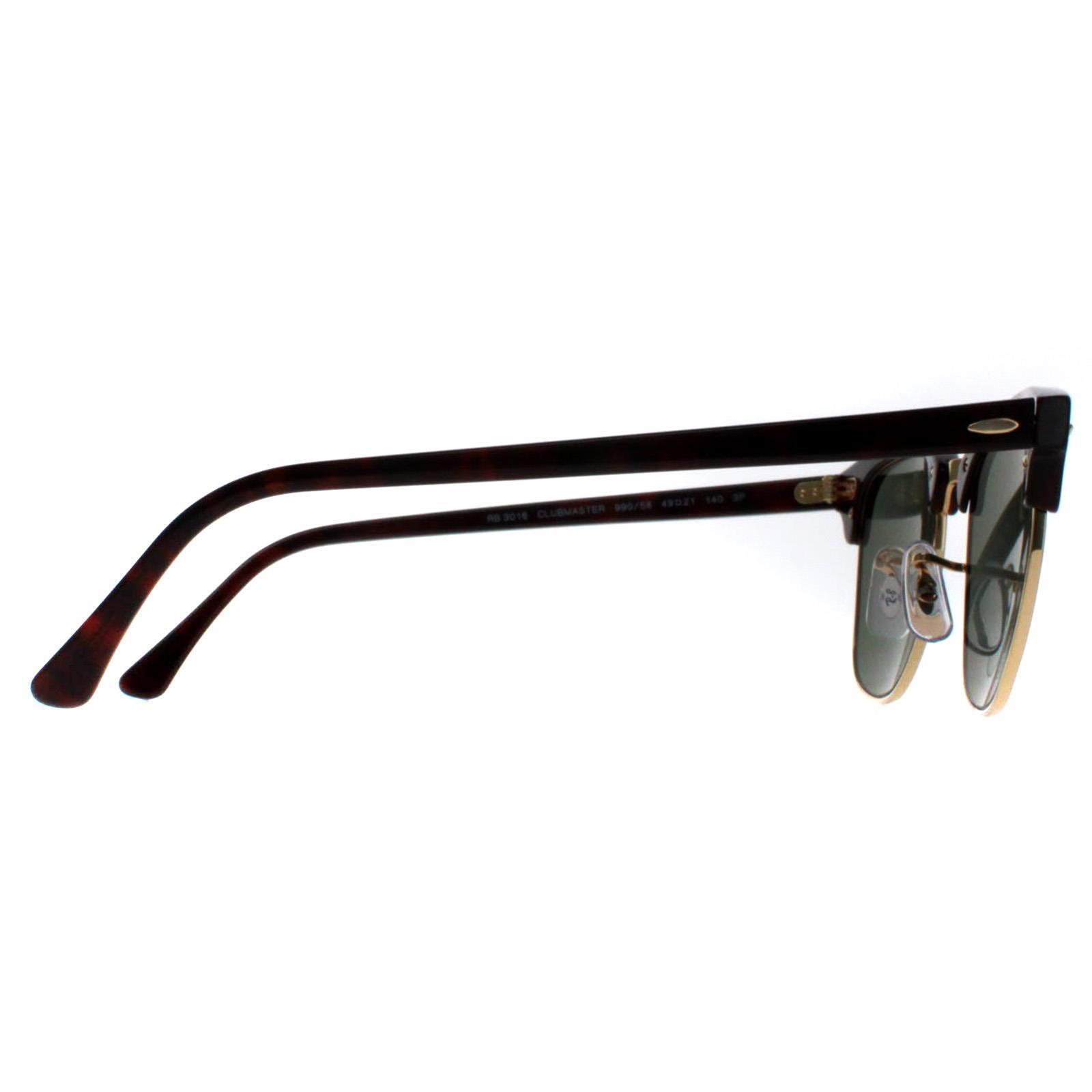 Ray-Ban Round Mens Red Havana Green Polarized Sunglasses 4/4