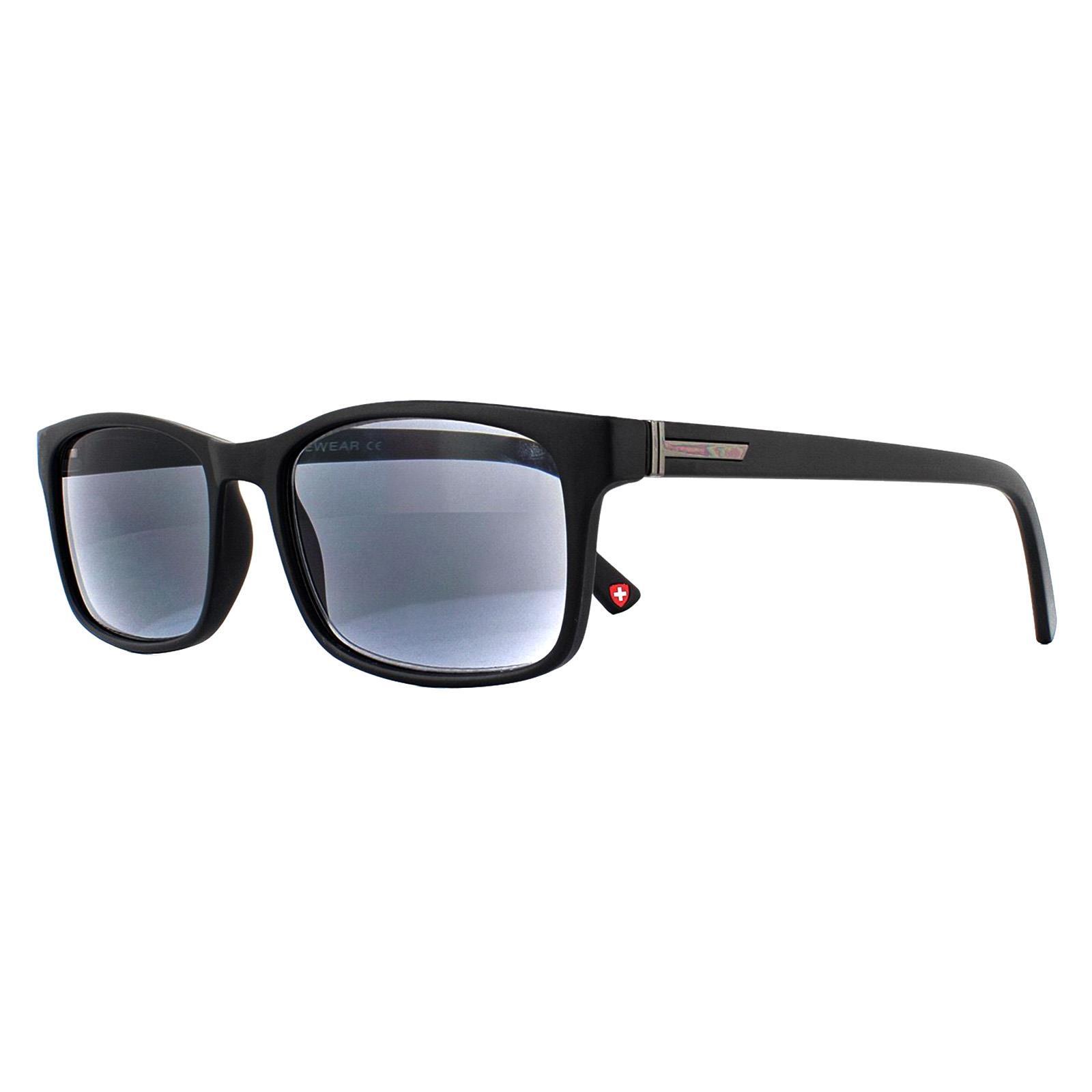 Montana Rectangle Unisex Black Grey Readers +2.00 Sunglasses 2/4