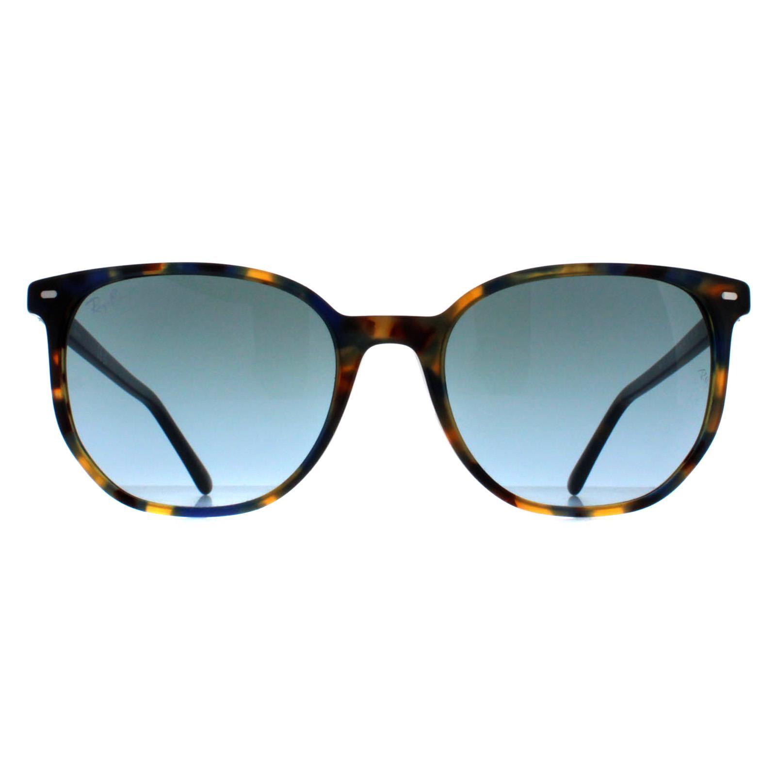 RAY-BAN Ray-Ban Square Unisex Polished Yellow Blue Havana Blue Gradient RB2197 Elliot