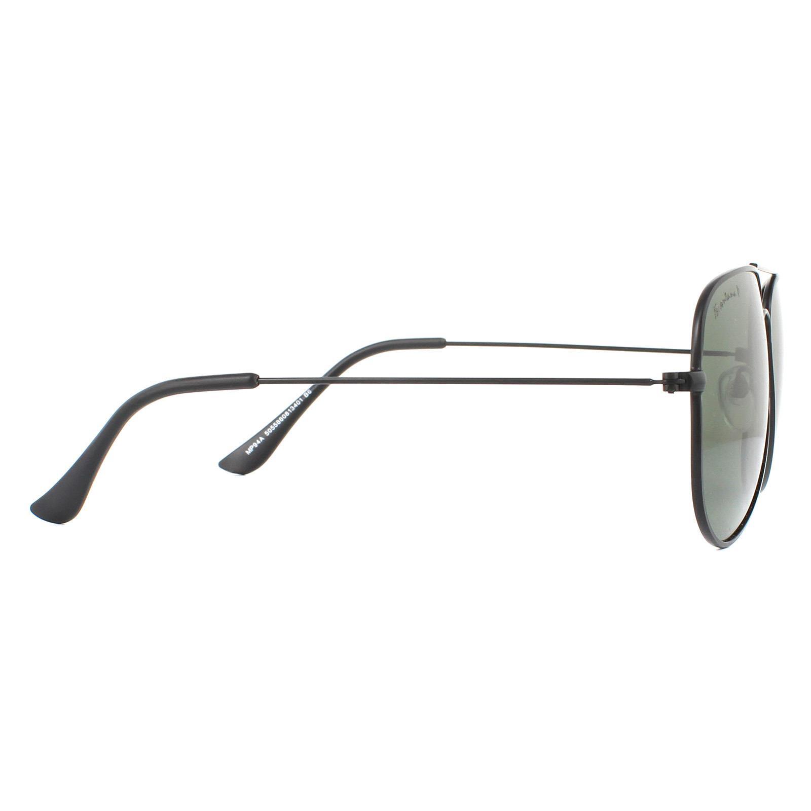 Montana Aviator Unisex Matte Black G-15 Green Polarized Sunglasses 4/4