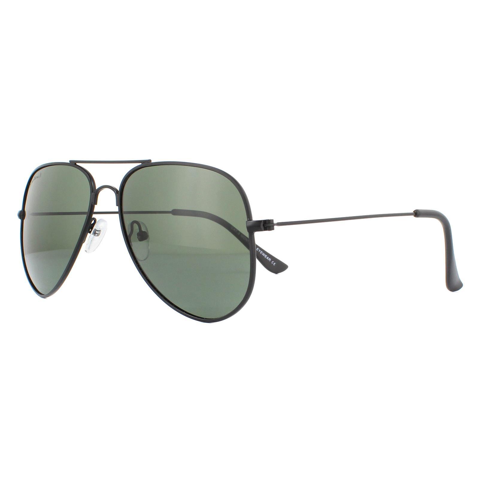 Montana Aviator Unisex Matte Black G-15 Green Polarized Sunglasses 2/4