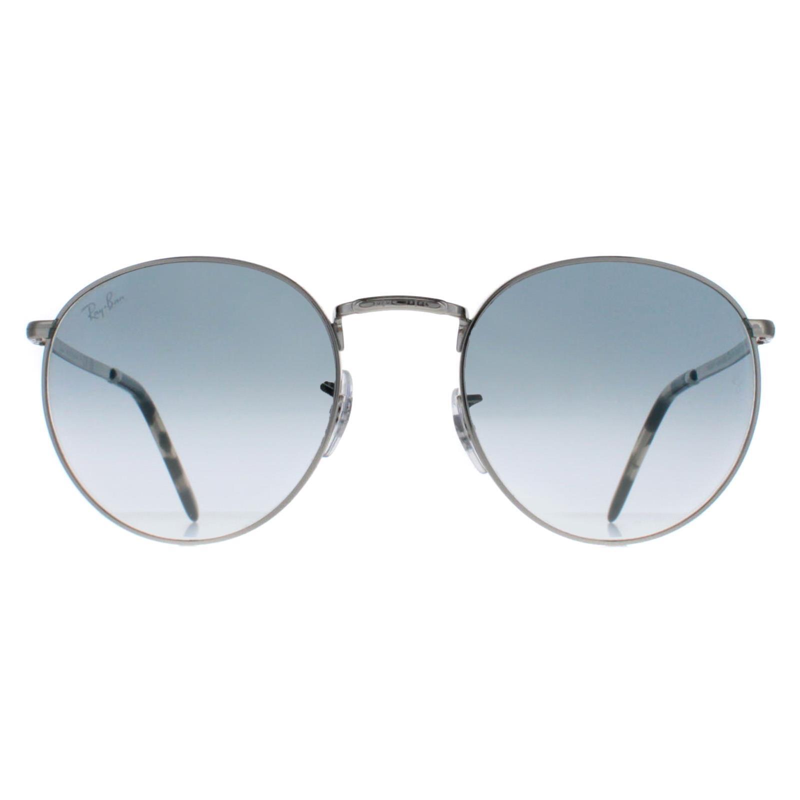 Ray-Ban Round Unisex Silver Blue Gradient RB3637 New Round 1/4