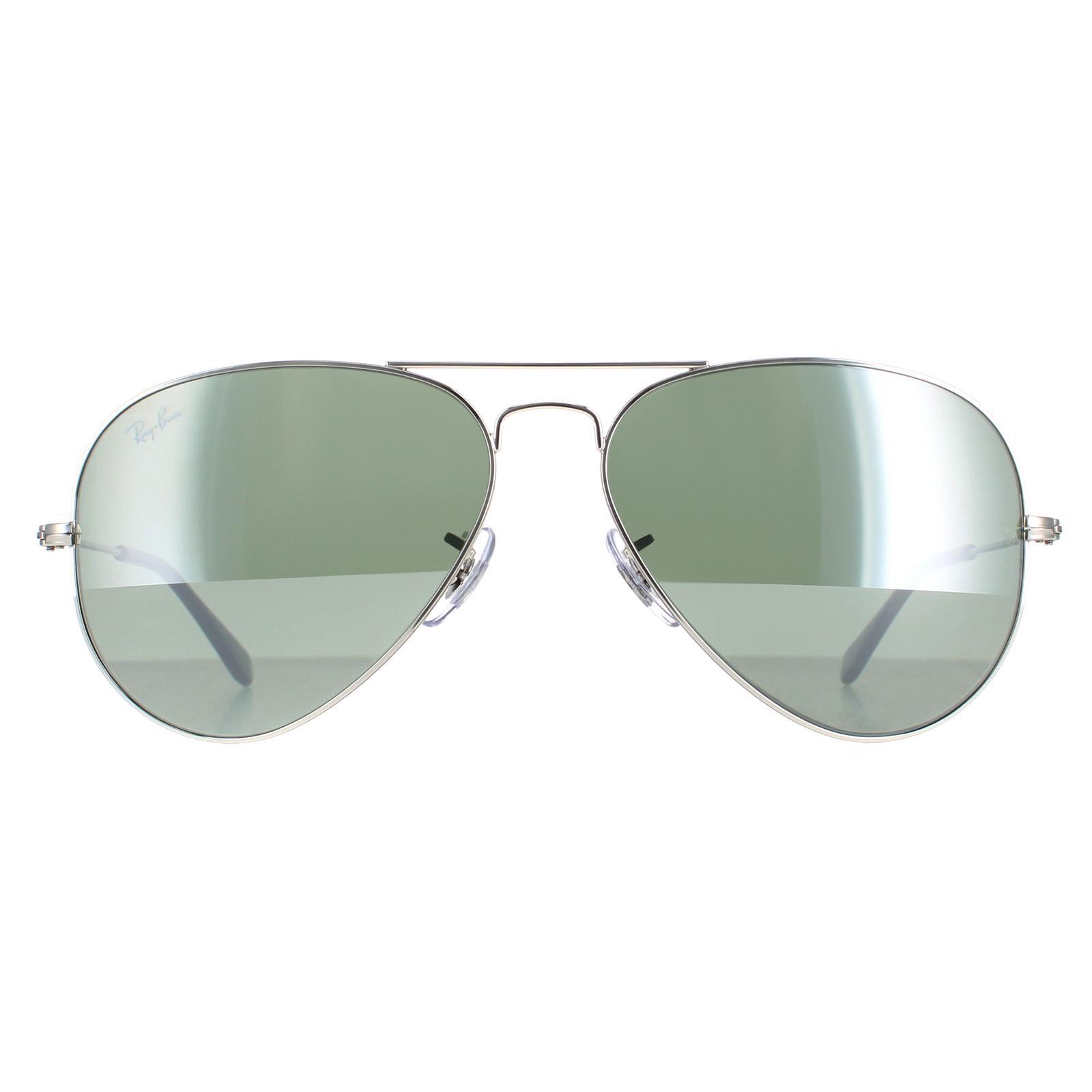 RAY-BAN Ray-Ban Aviator Unisex Silver Grey Mirror Sunglasses