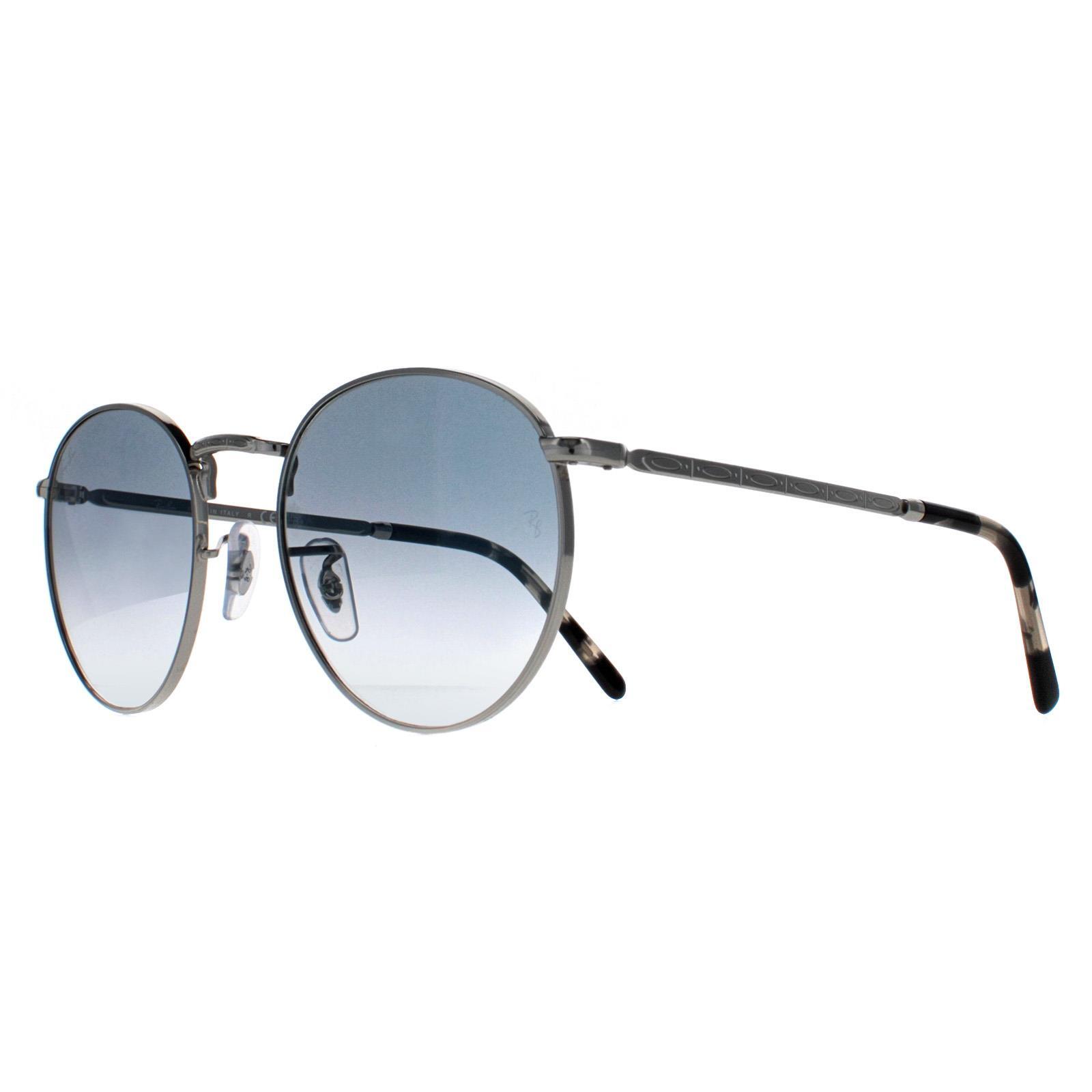 Ray-Ban Round Unisex Silver Blue Gradient RB3637 New Round 2/4