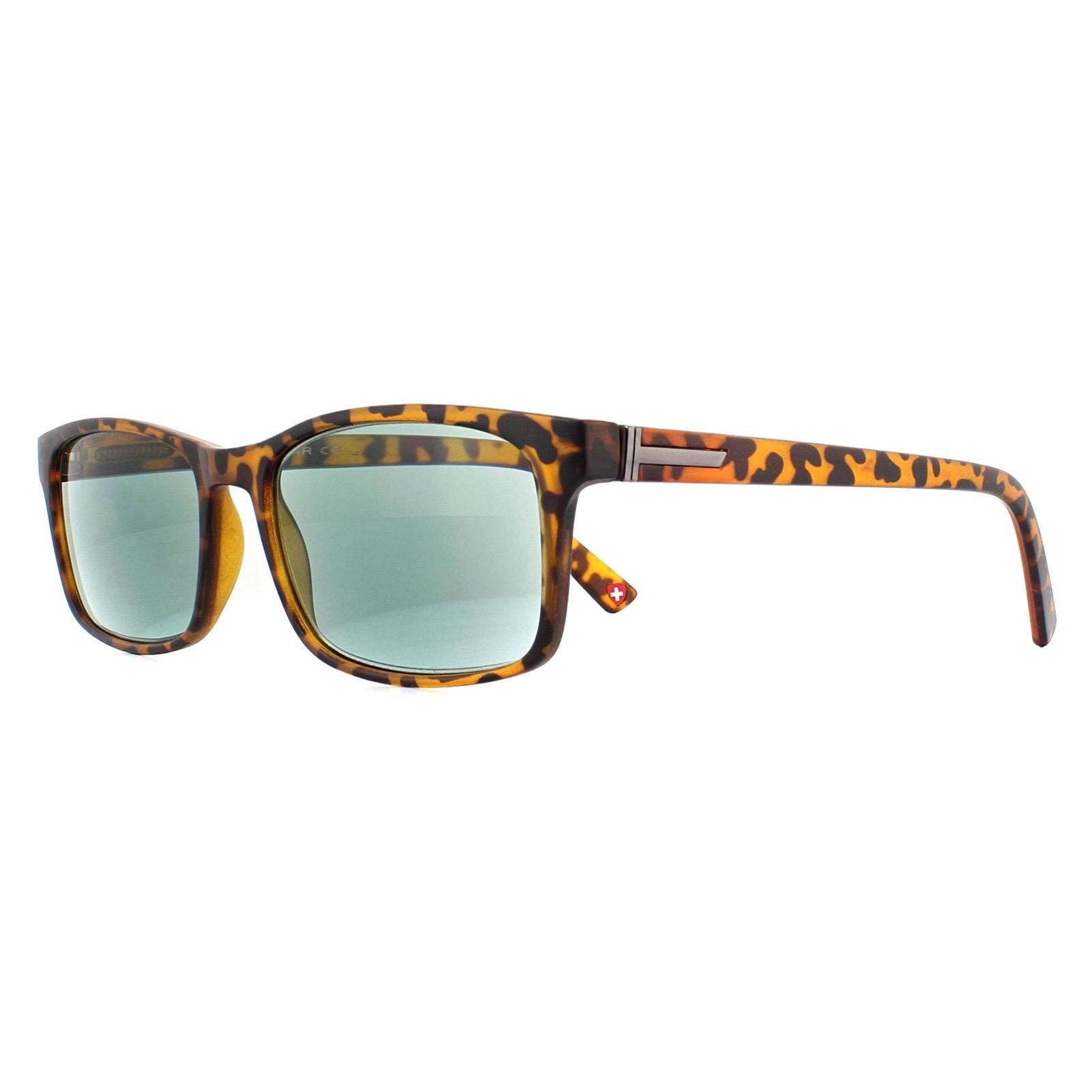 Montana Rectangle Unisex Havana Green Readers +2.00 Sunglasses 2/4
